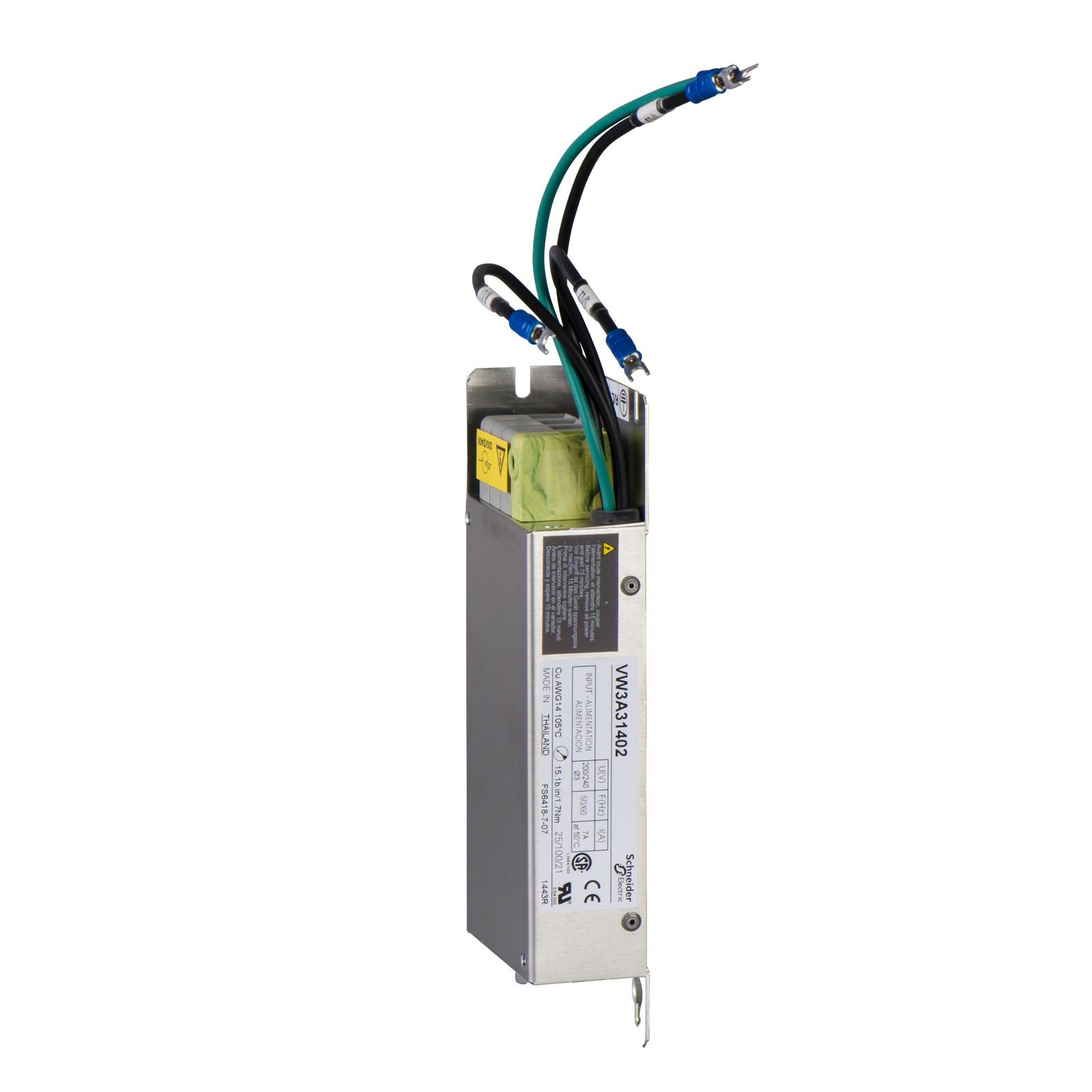 additionnal EMC filter S1 S2 M3 - 3-phase supply - 7 A