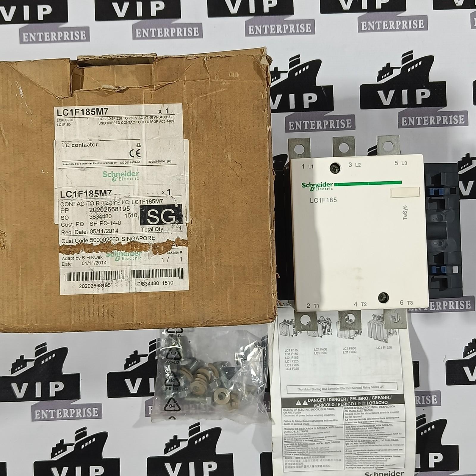 TeSys F contactor - 3P (3 NO) - AC-3 - <= 440 V 185 A - coil 220 V AC