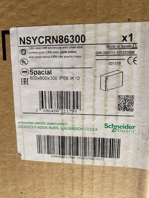 Spacial CRN plain door w/o mount.plate. H800xW600xD300 IP66 IK10 RAL7035..