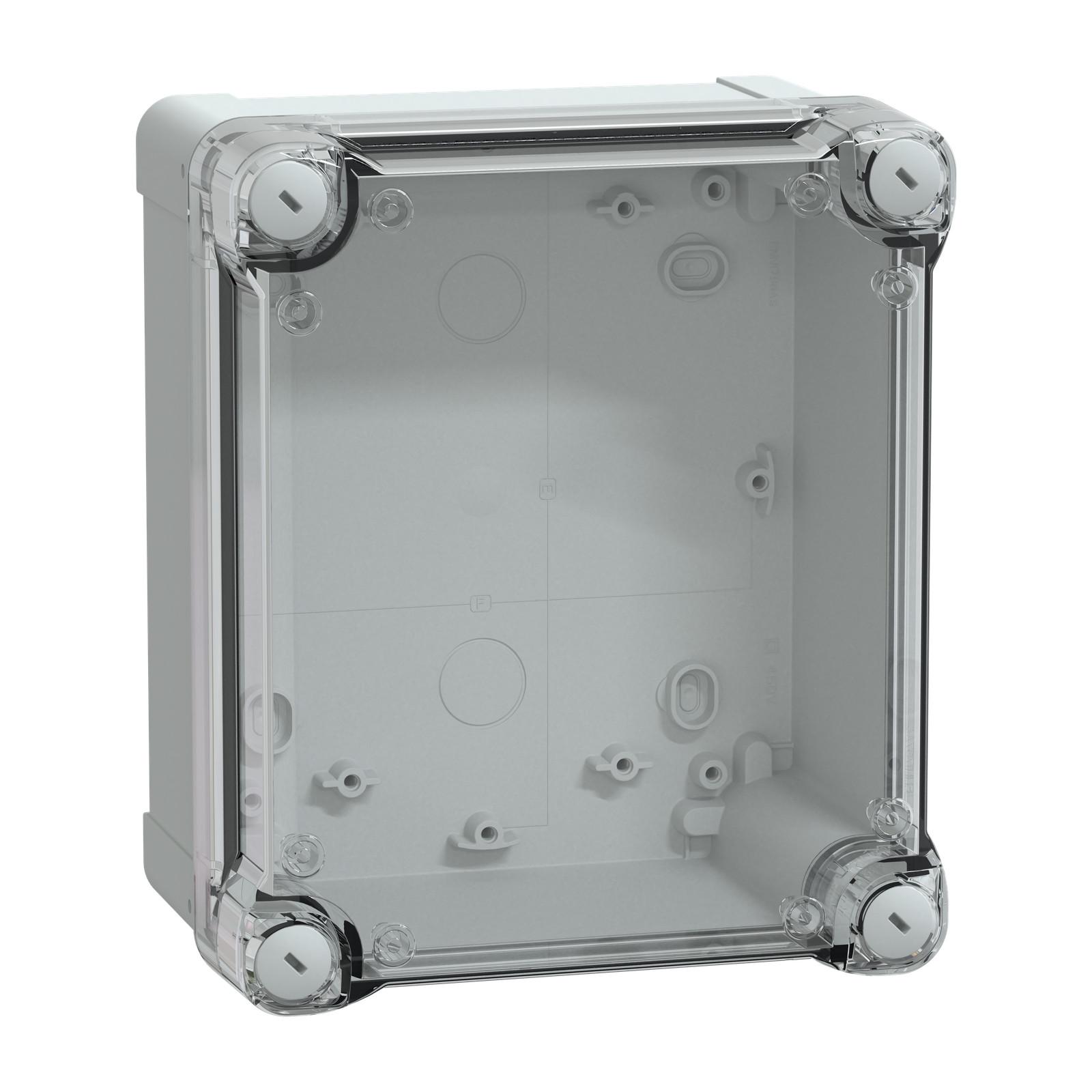 PC box IP66 IK08 RAL7035 Int.H175W150D100 Ext.H193W164D105 Transp.cover H40