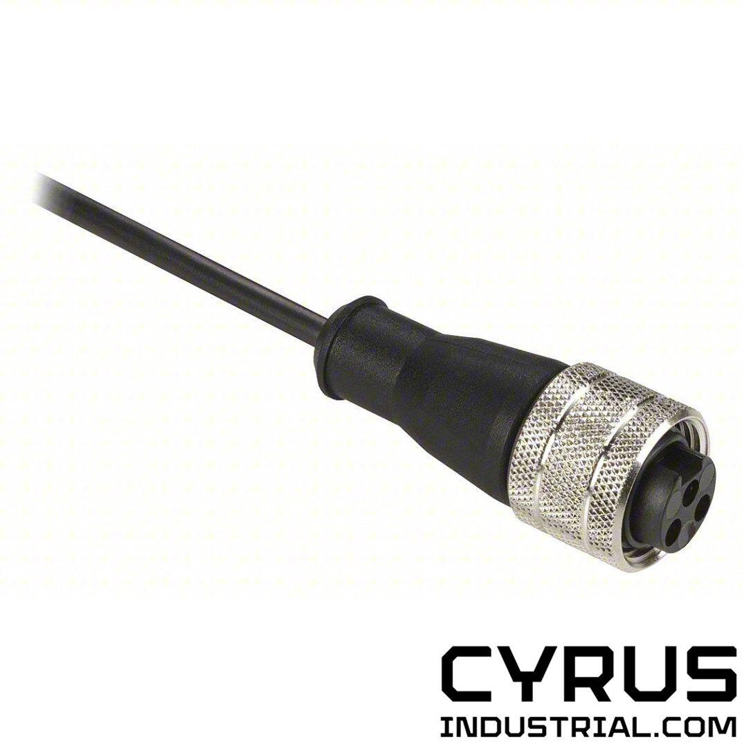Pre wired connectors XZ, straight female, 1/2"20 UNF, 3 pins, cable PUR 5 m