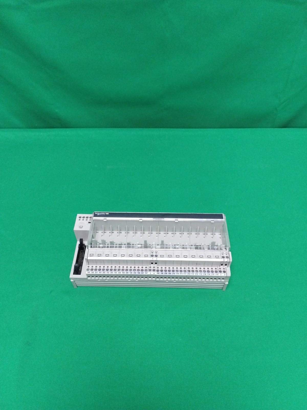 sub-base for plug-in relay ABE7 - 16 channels - fuses - relay 10 mm