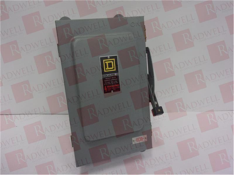 Safety switch, heavy duty, non fusible, 30A, 4 pole, 30HP, 600V AC/DC, NEMA 12