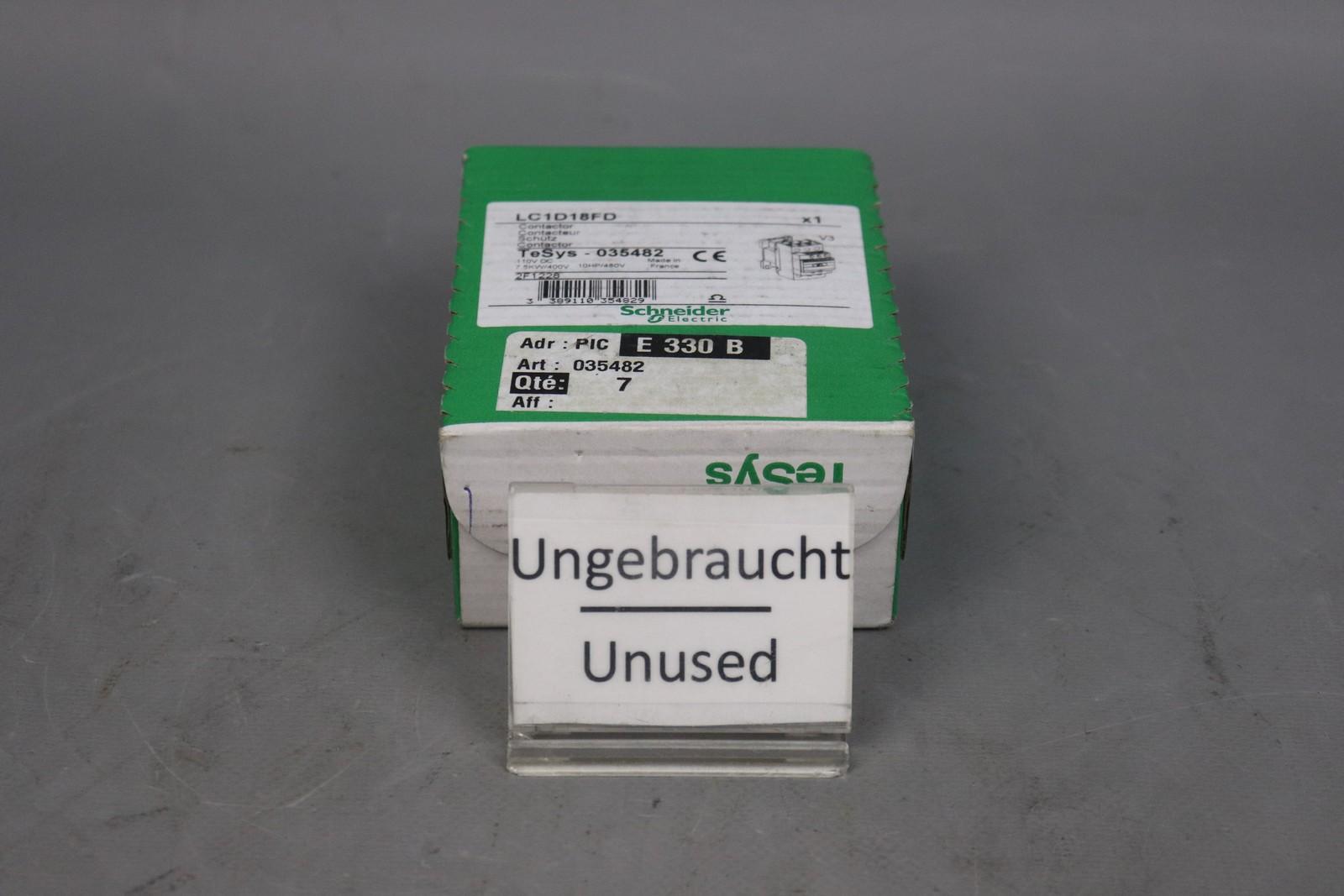 LC1D18FD Protection 035482 110V Dc 7,5kW/400V 10HP/480V