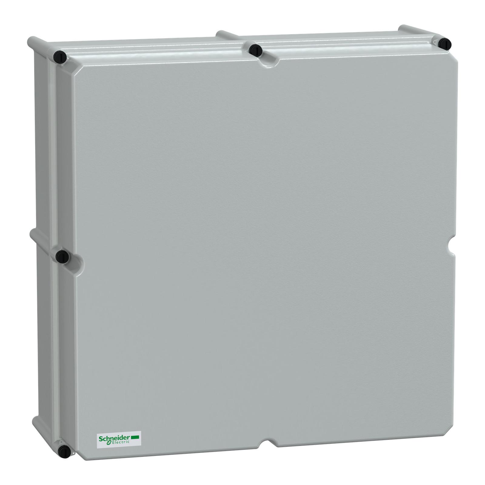PLS box, polyester rear, opaque PC cover IP66 54x54x23cm
