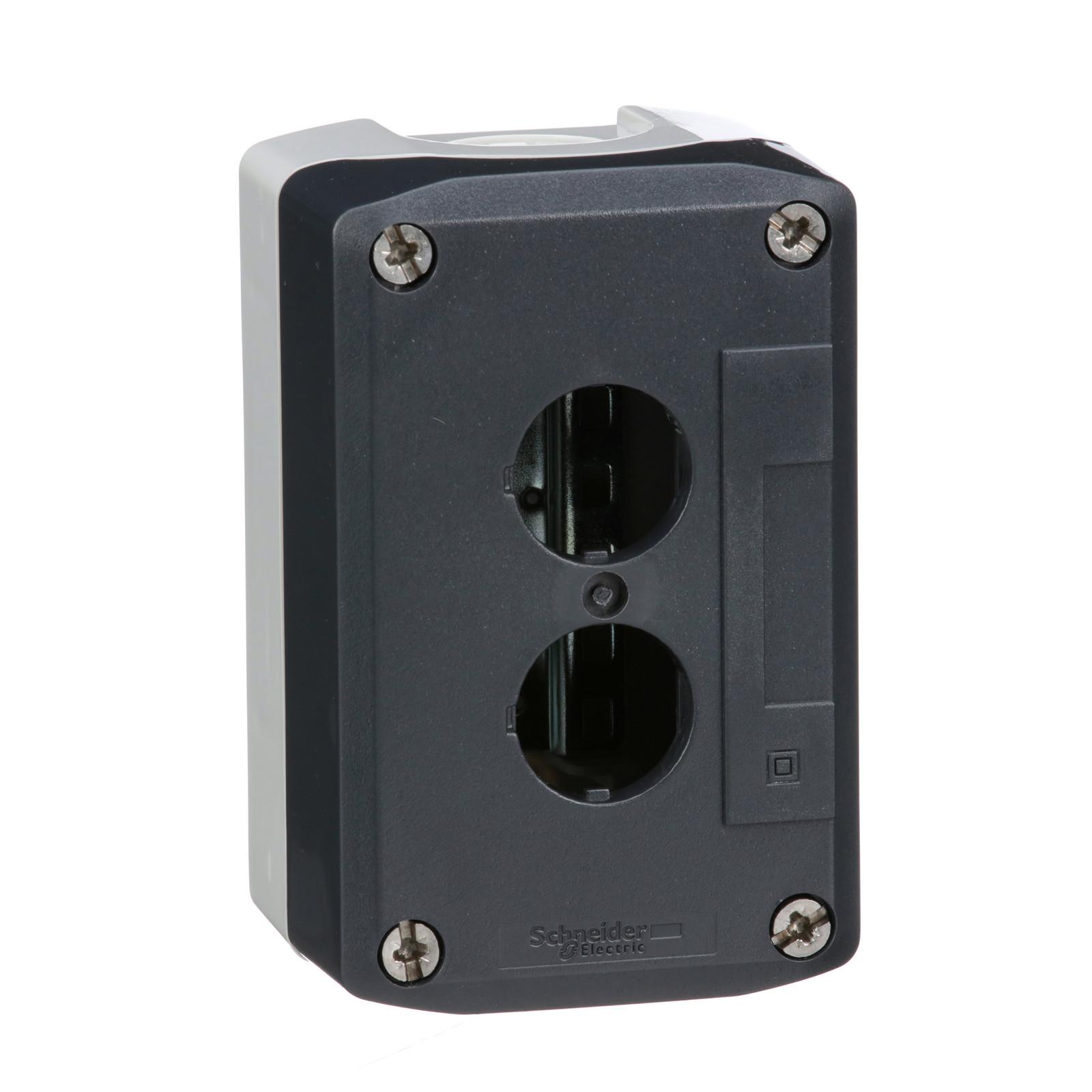 Harmony, enclosure, dark grey lid with light grey base, 2 openings, UL/CSA certified