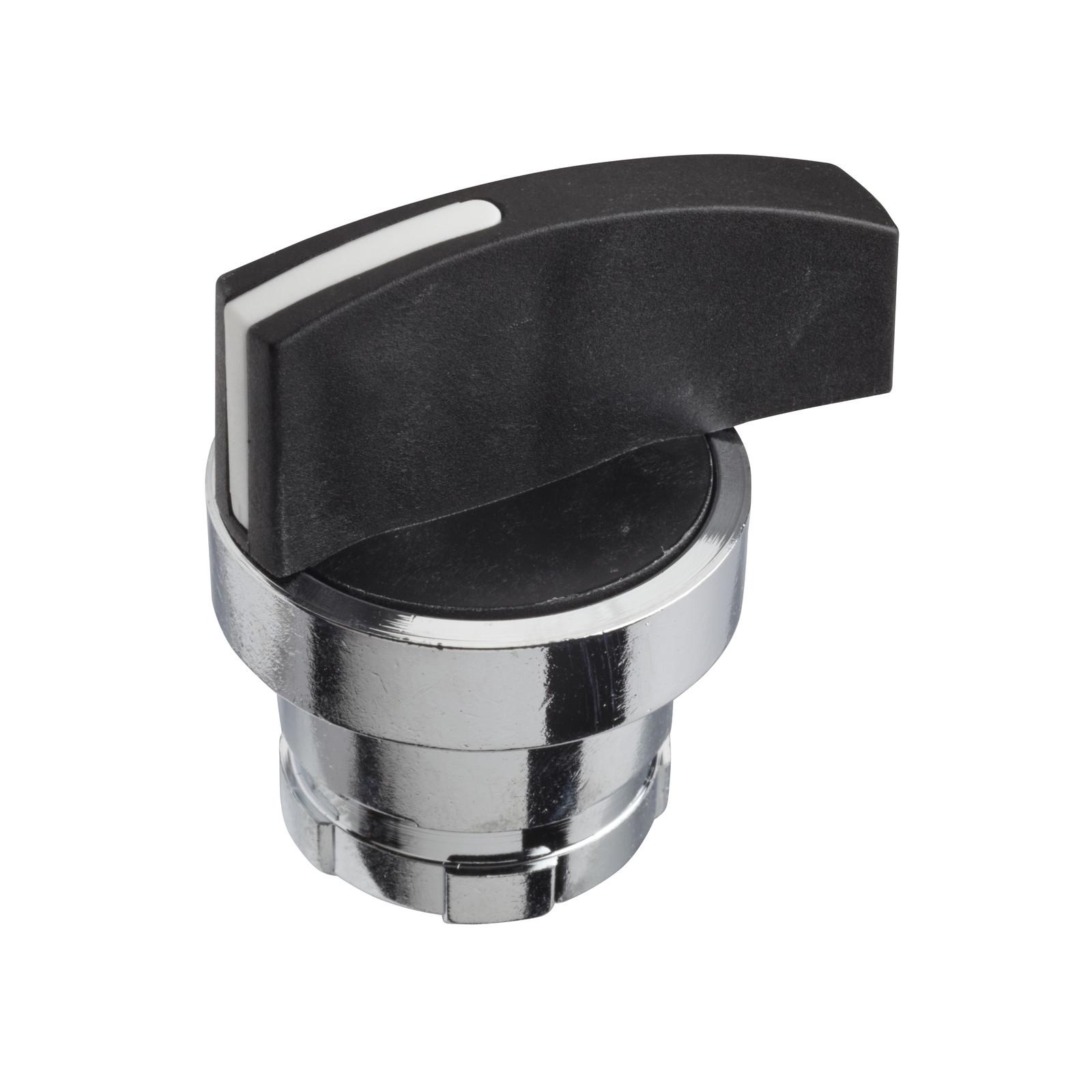 Cam switch operating head, Harmony K, Ø 22mm, metal, circular Ø 29mm, long black handle