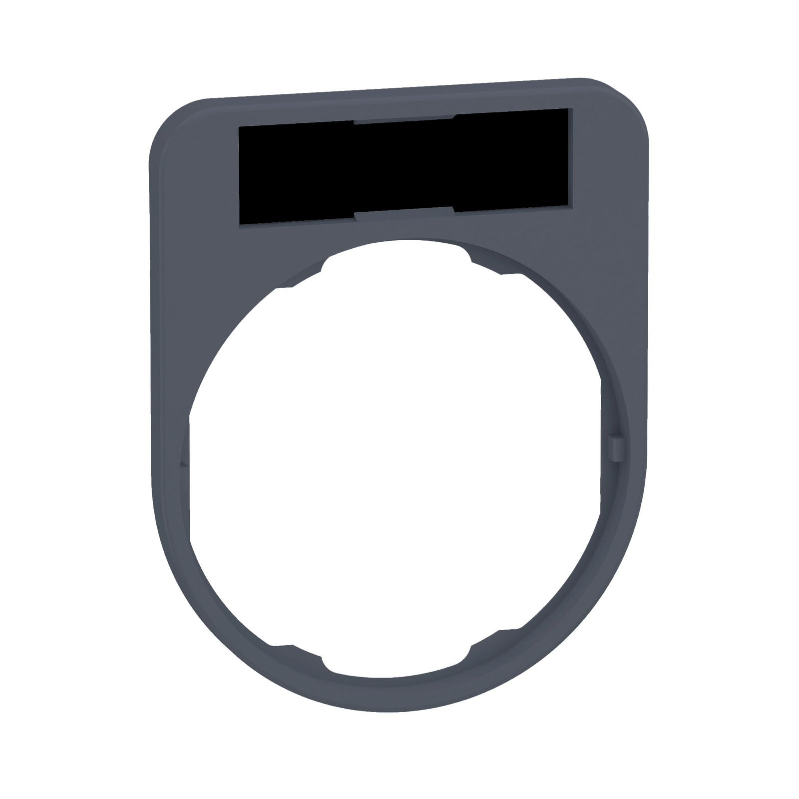 legend holder 40 x 50 mm for flush mounted heads w/ leg for engr. cp grey