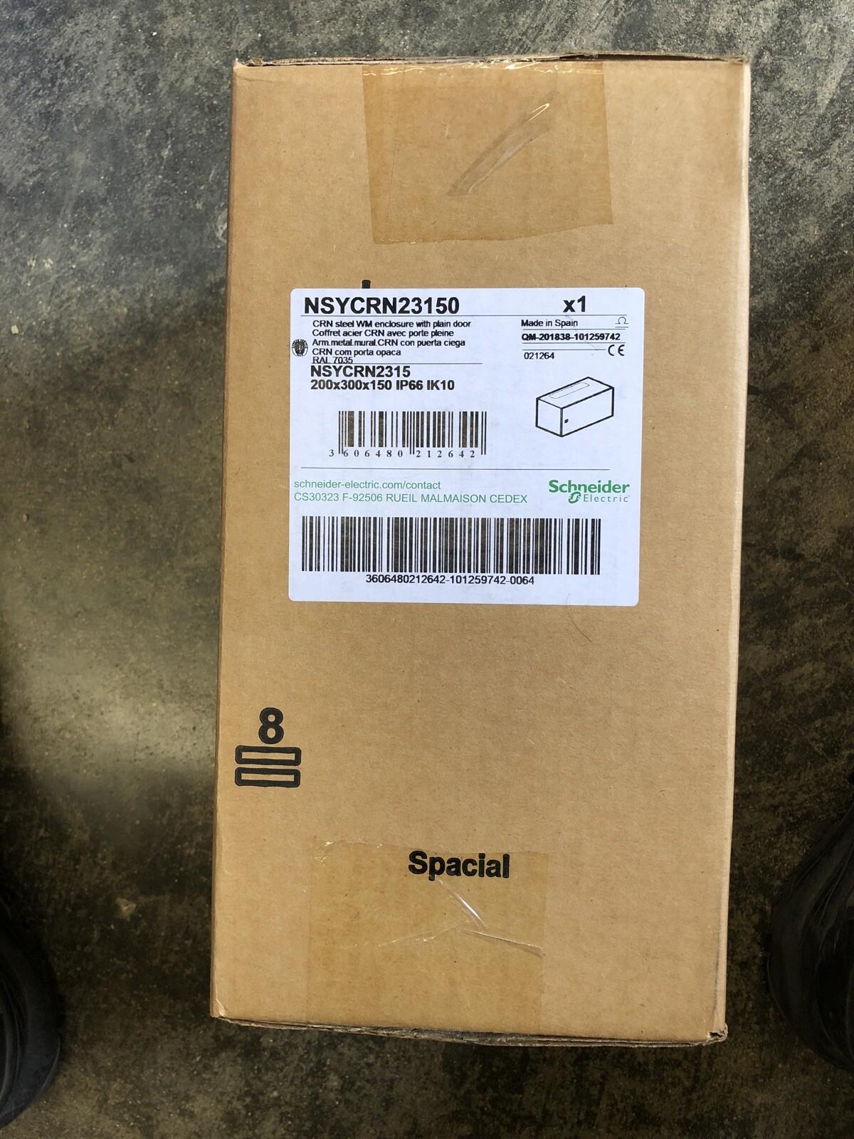 Spacial CRN plain door w/o mount.plate. H250xW300xD150 IP66 IK10 RAL7035..