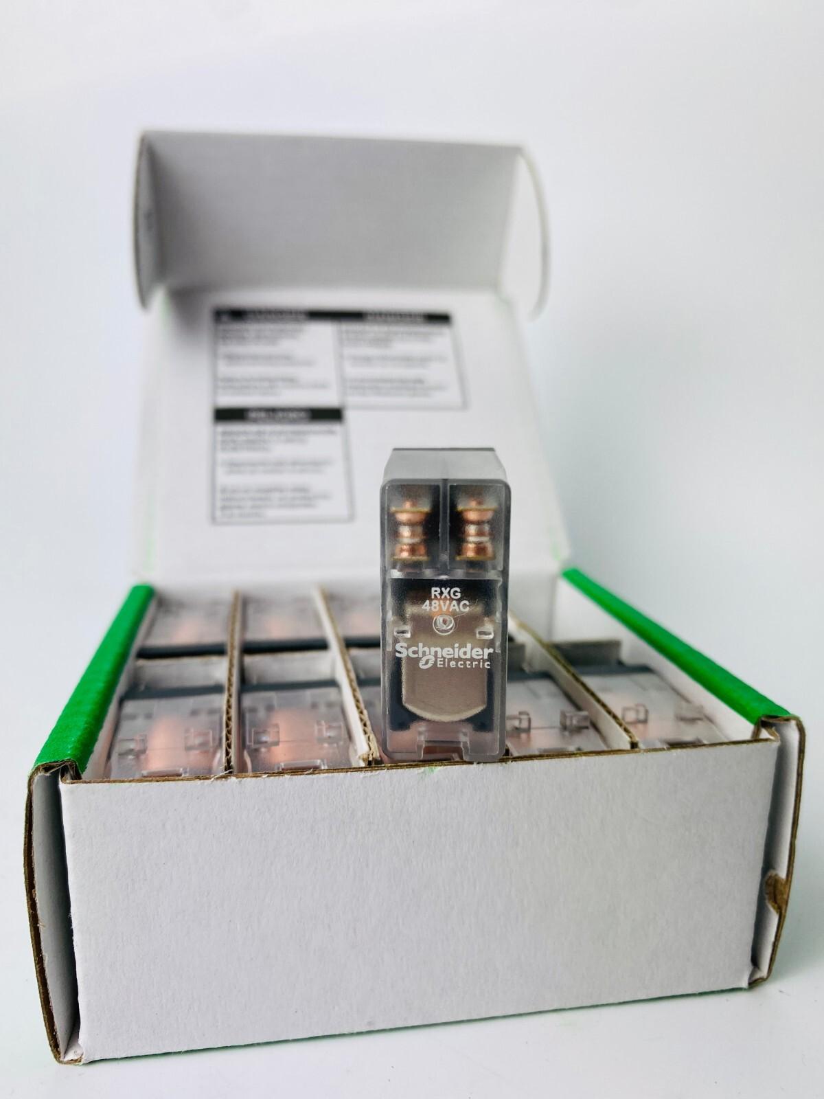 RXG25E7 Plug-In Relay, 2CO 5A Clear 48V AC, BOX 10ps