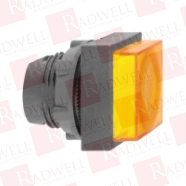 Head for illuminated push button, Harmony XB5, plastic, orange projecting, 22mm, universal LED, for insertion of legend