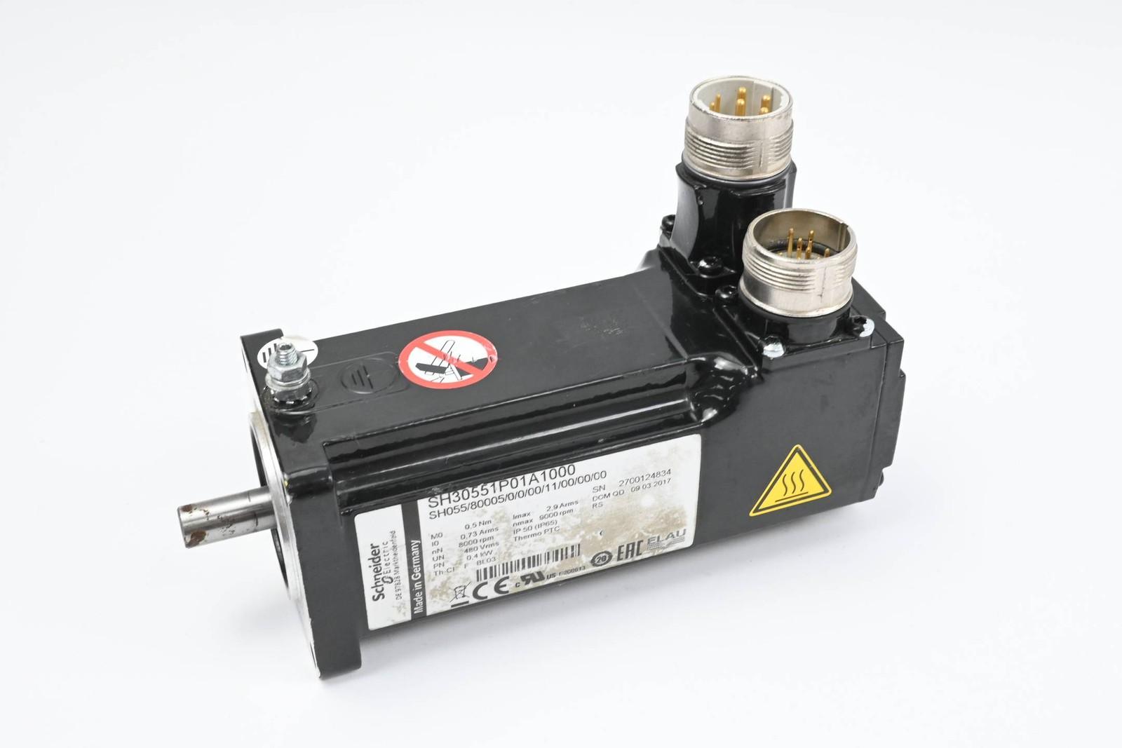 servo motor SH3 055 0,42Nm,no key,single,no brake,str. conn,IP54/IP65,9k RPM