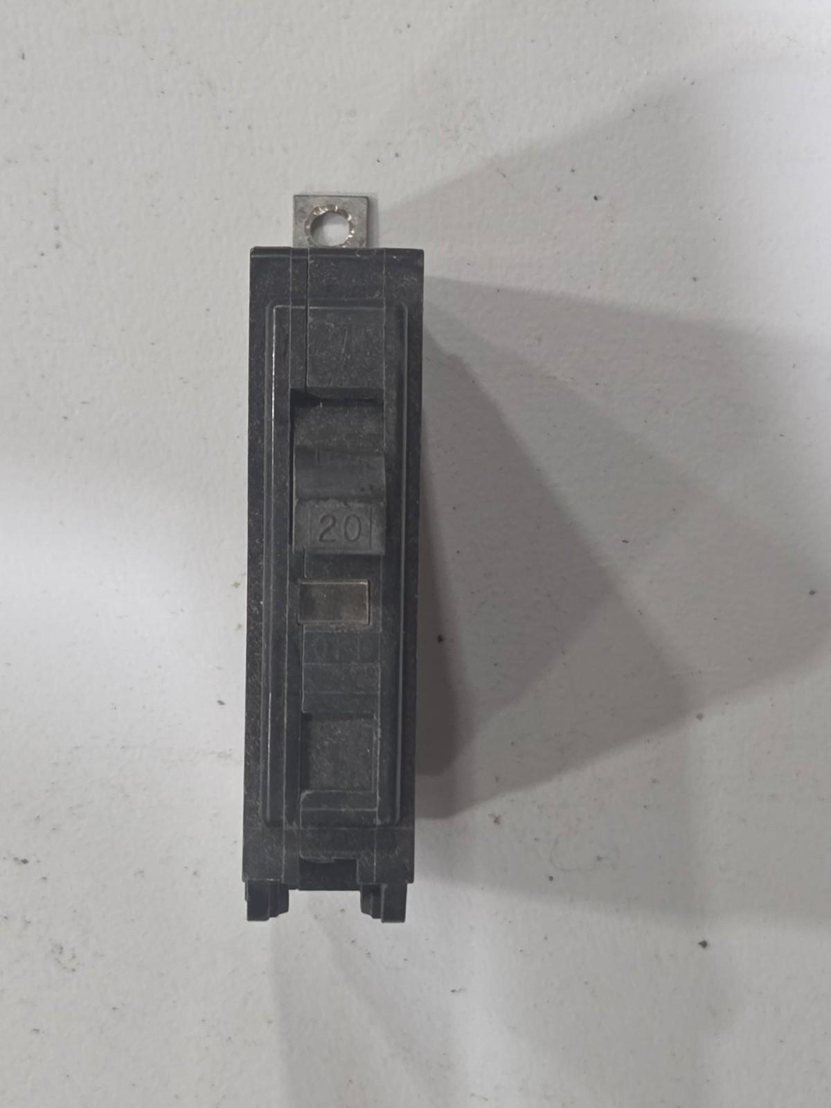 Mini circuit breaker, QO, 20A, 1 pole, 120/240VAC, 22kA, bolt on mount