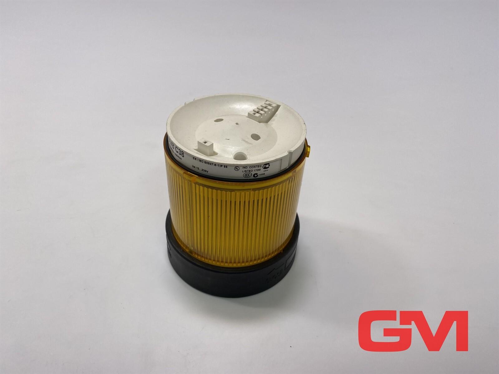 Indicator bank, Harmony XVB, illuminated unit, plastic, yellow, 70mm, steady, bulb or LED not included, 250V