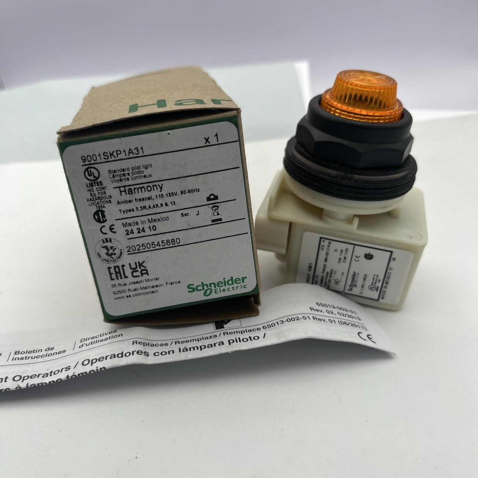 Pilot light, Harmony 9001SK, plastic, polycarbonate, fresnel lens, amber, 30mm, 110...120V