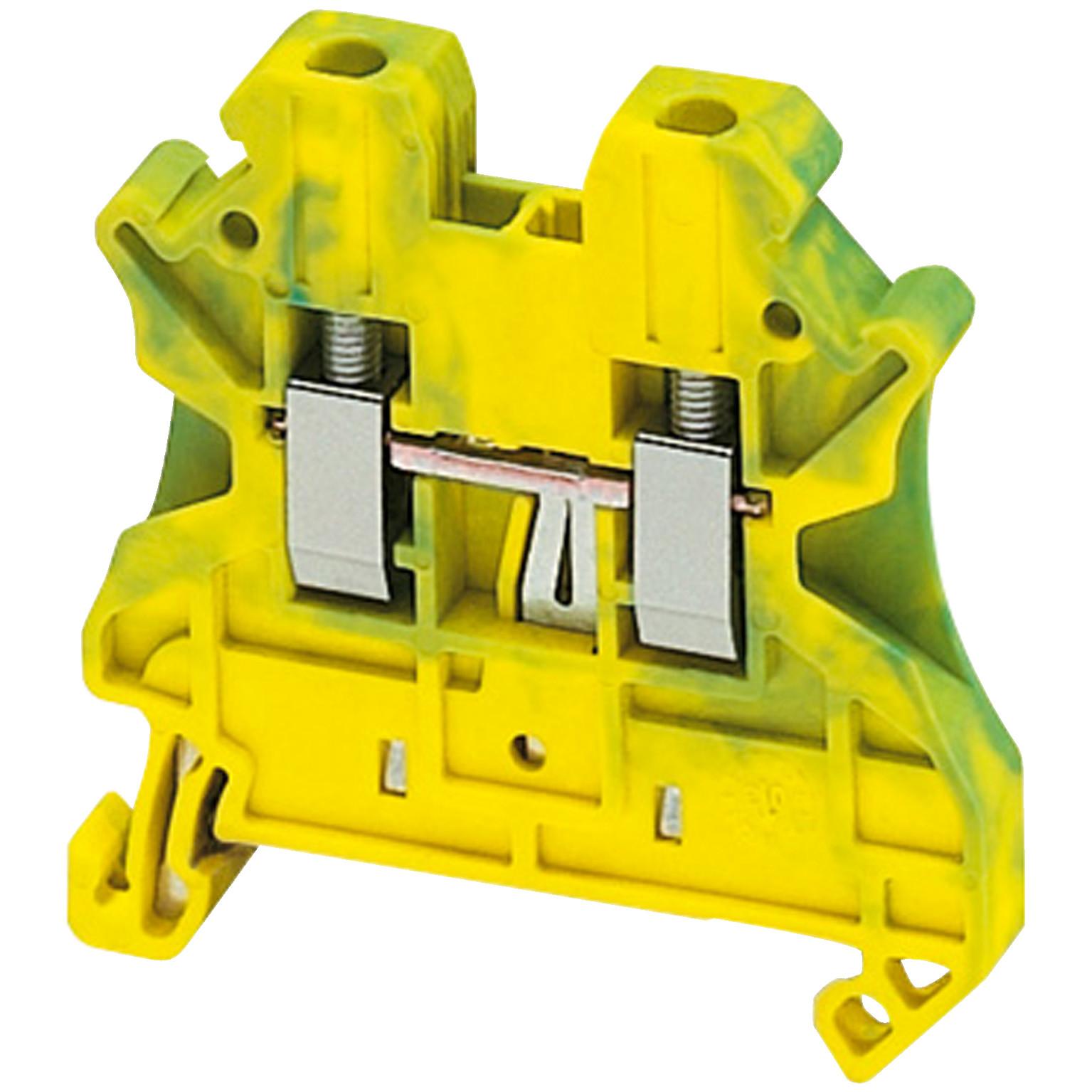 SCREW TERMINAL, PROTECTIVE EARTH, 2 POINTS, 2,5MMÂ², GREEN-YELLOW