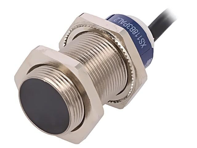 inductive sensor XS1 M18, L40mm, brass, Sn8mm, 12..24VDC, cable 2 m