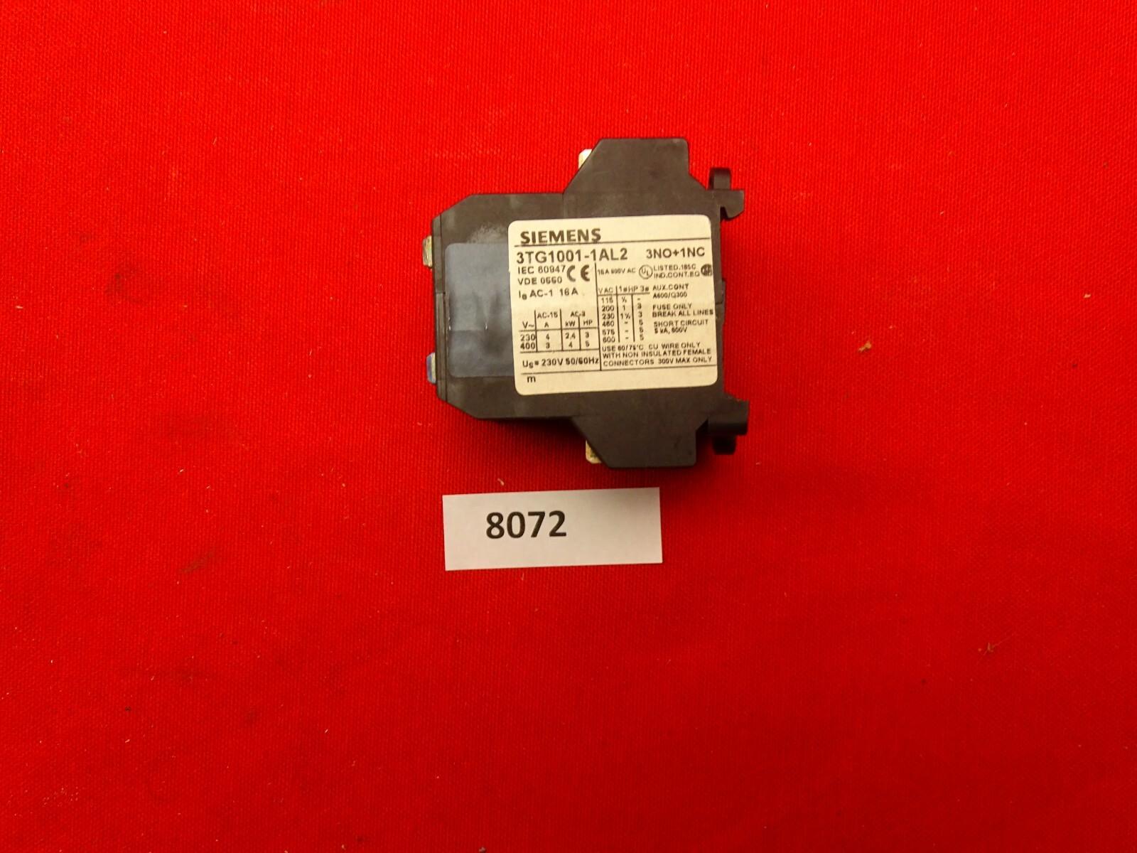 CONTACTOR TAB, 3NO+1NC, 230VAC, 450Hz