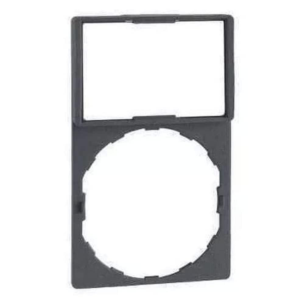 Legend holder 30x50mm, Harmony XB4, plastic, with legend 18x27mm, 1 white side, 1 yellow side, unmarked