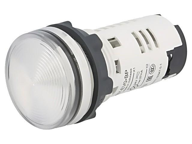 Monolithic pilot light, Harmony XB7, plastic, clear, 22mm, integral LED, 24V AC DC
