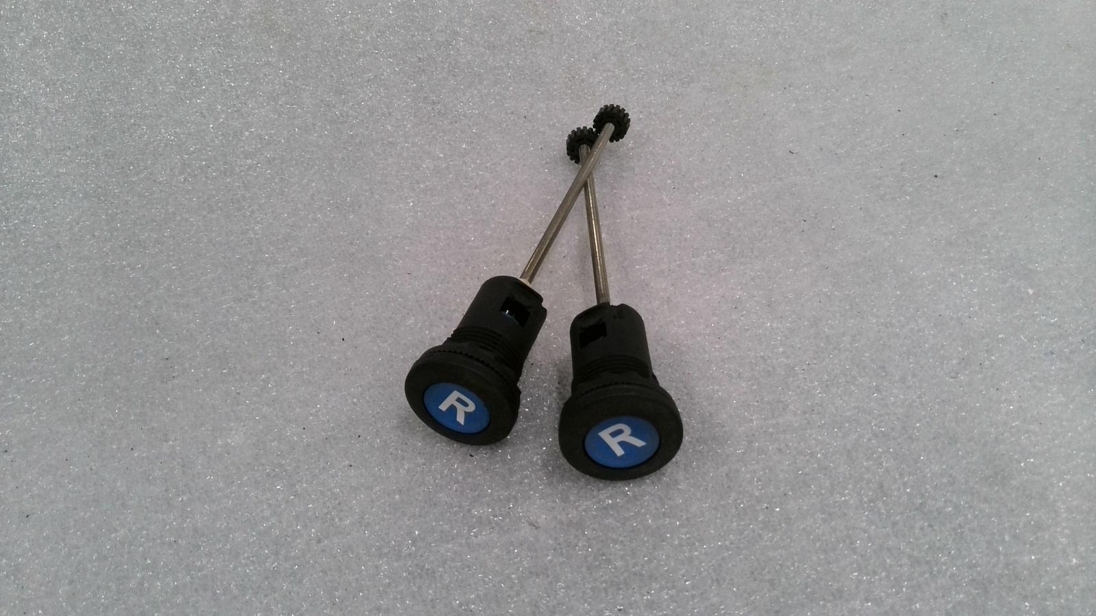 RESET BUT,W/SHAFT,BLU,FLUSH,R