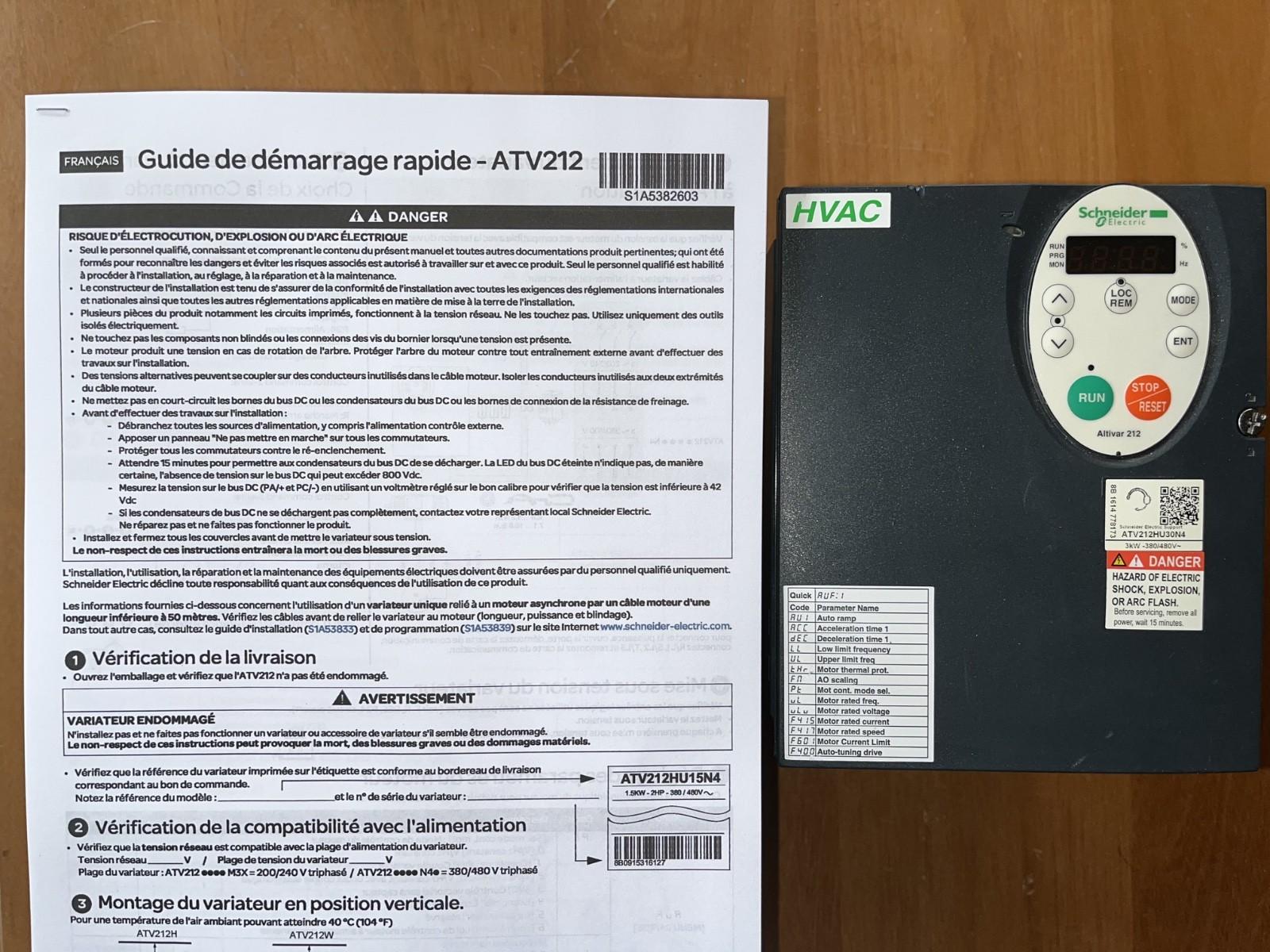variable speed drive, Altivar 212, 3kW, 480V, 3 phases, with EMC, IP21