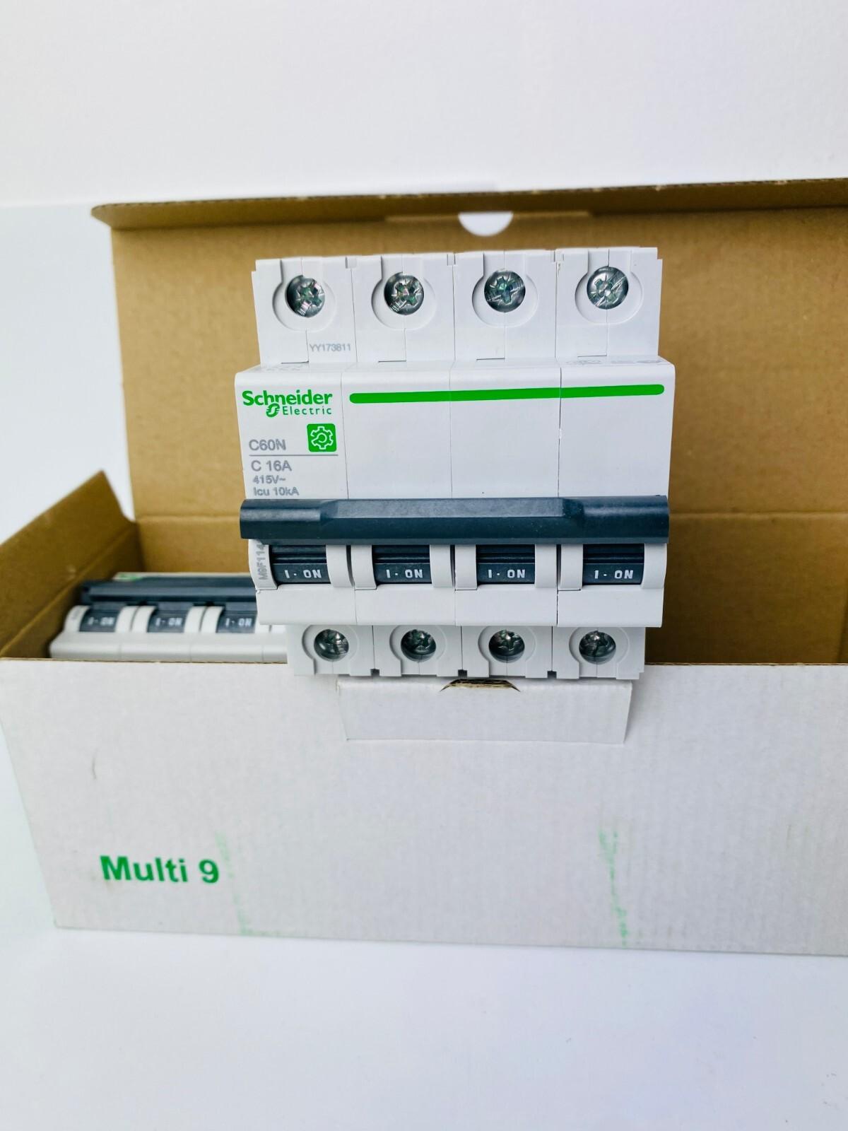 Miniature circuit breaker (MCB), Multi9 C60N, 4P, 16A, C curve, 10kA (IEC/EN 60947-2)