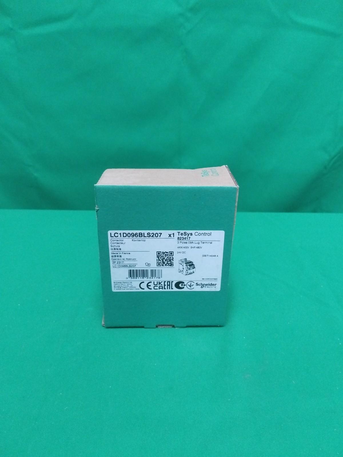 IEC contactor, TeSys D, nonreversing, 9A, 5HP at 480VAC, 3 phase, 3 pole, 3 NO, low consumption 24VDC coil, open style