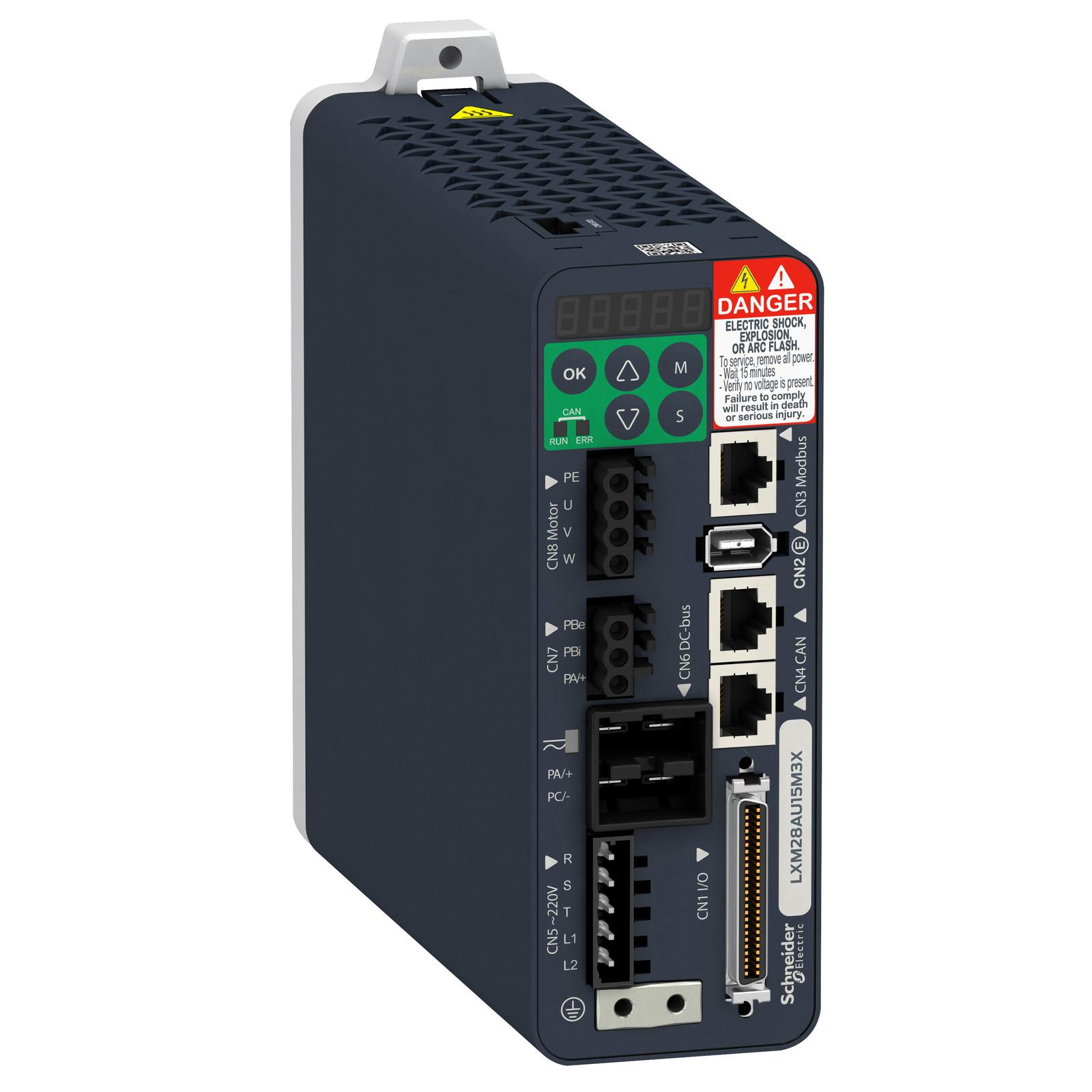motion servo drive, Lexium 28, single and three phase, 200 to 240V, 1.5kW