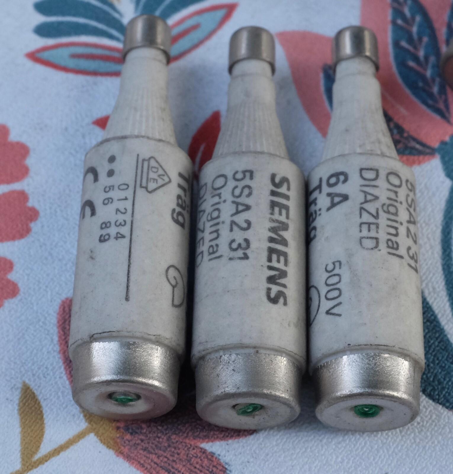 DIAZED FUSE LINK, 6A, AC/DC, 500V