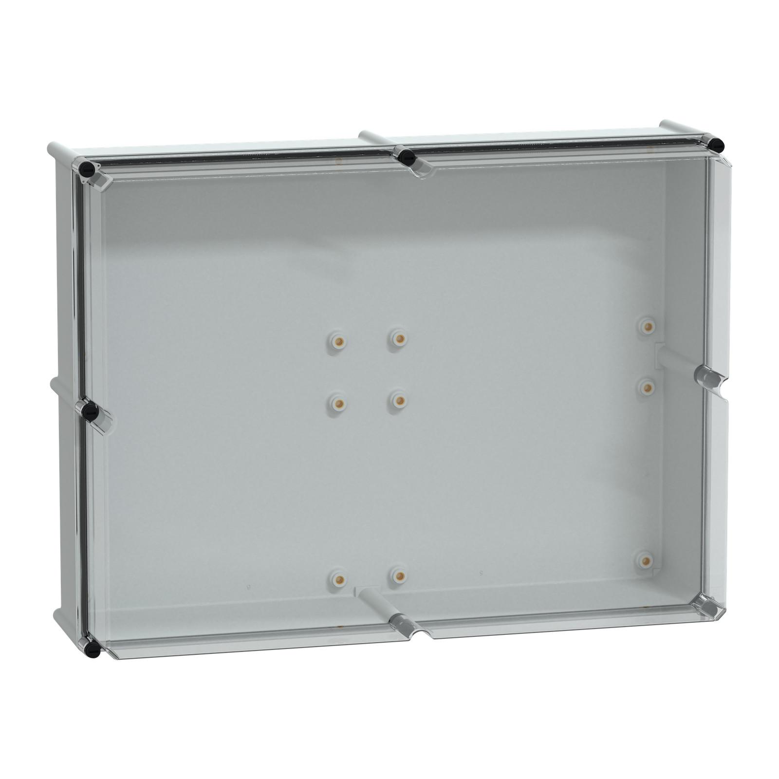 PLS box, polyester rear, transparent PC cover IP66 54x72x23cm