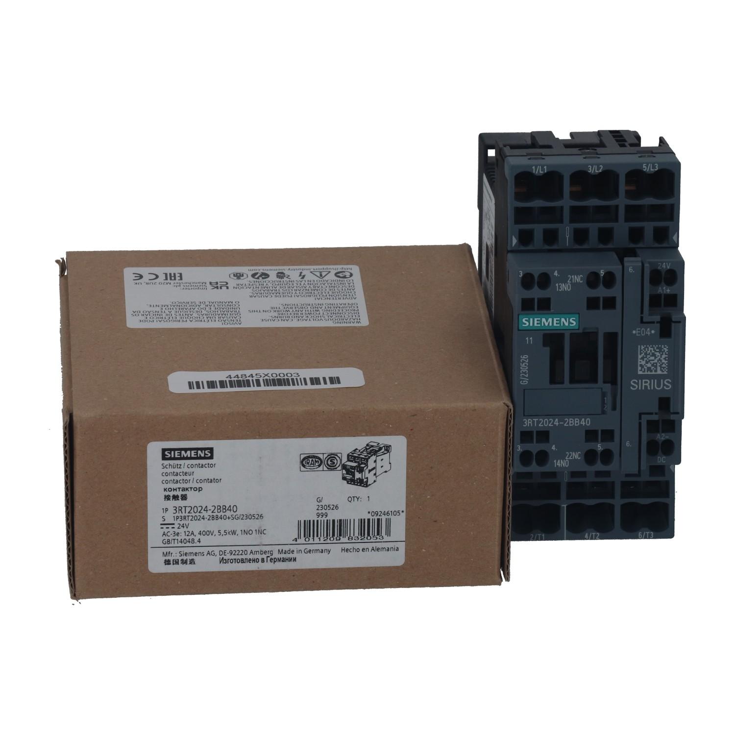 CONTACTOR DC 5.5kW 24V 3POLE SZ S0