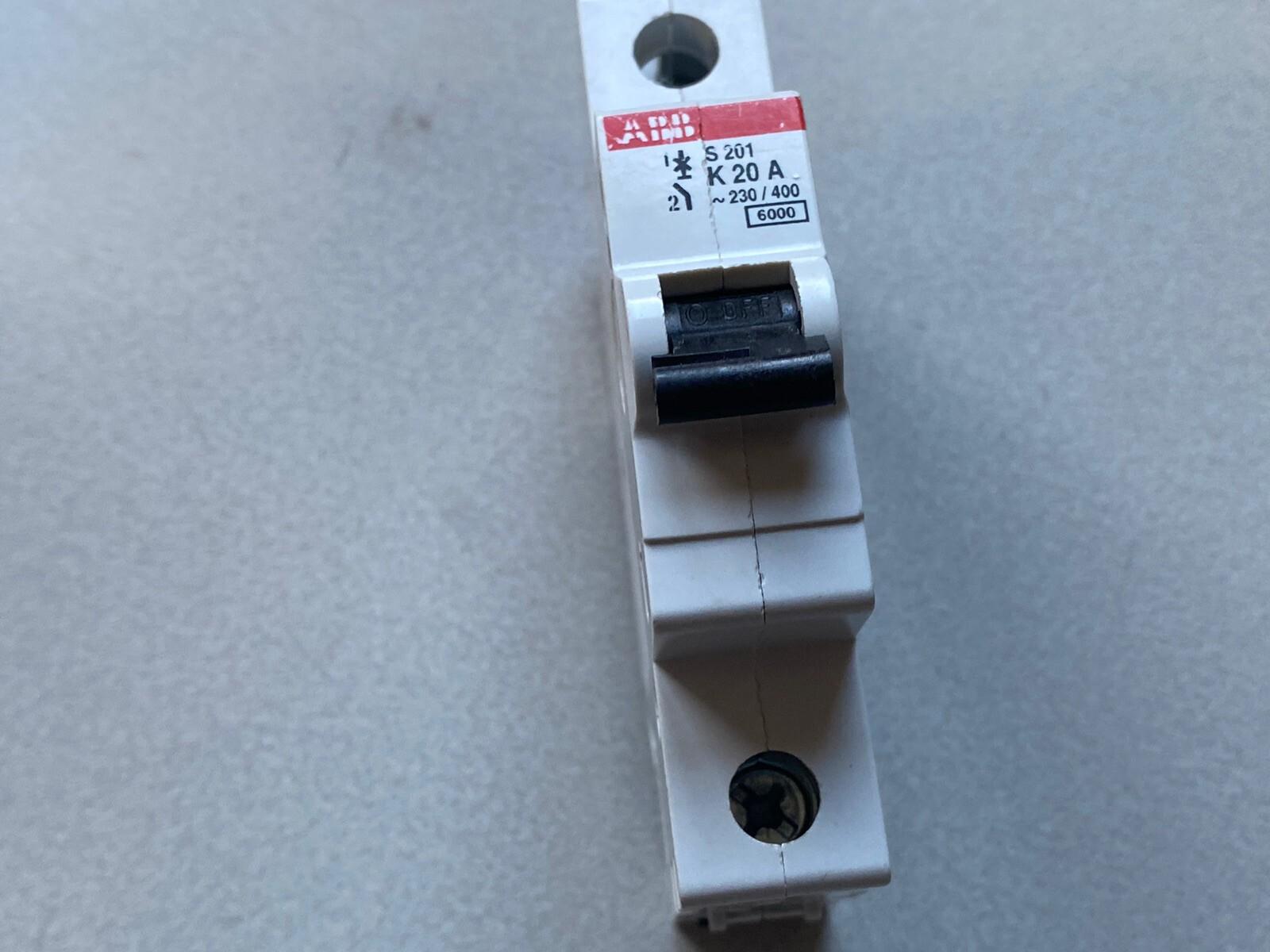 S201-K20 Miniature Circuit Breaker - 1P - K - 20 A