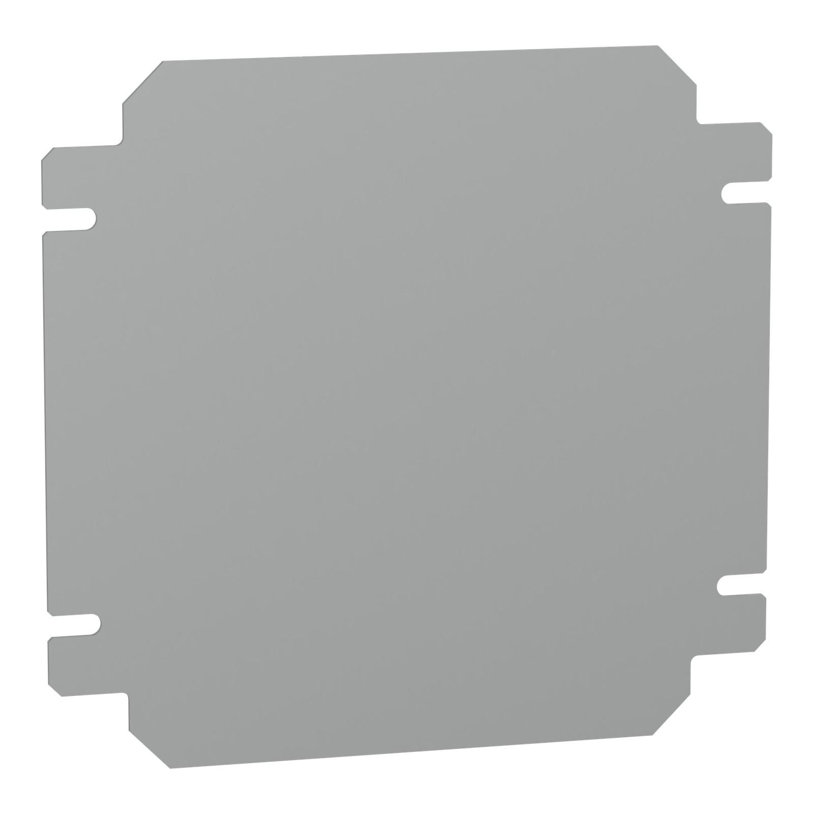 Plain mounting plate H200xW200mm made of galvanised sheet steel