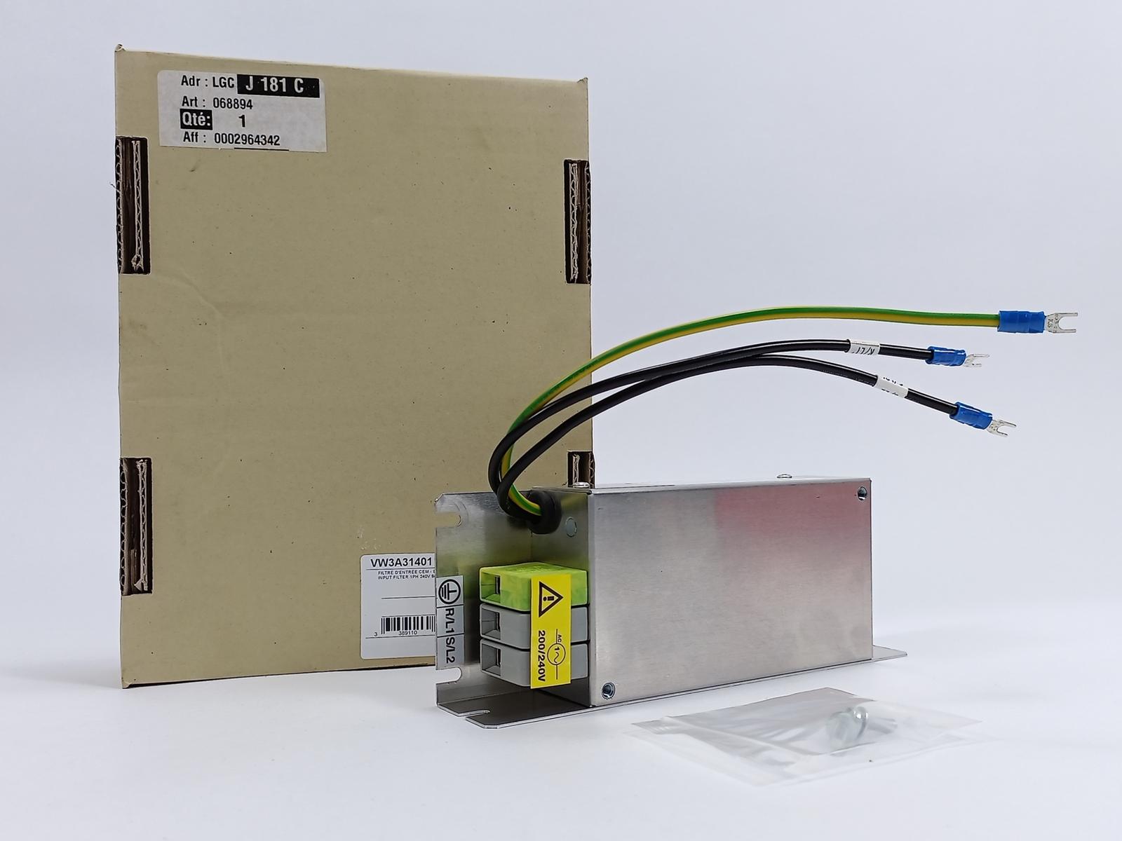 additionnal EMC filter S3 S4 M2 - 1-phase supply - 9 A