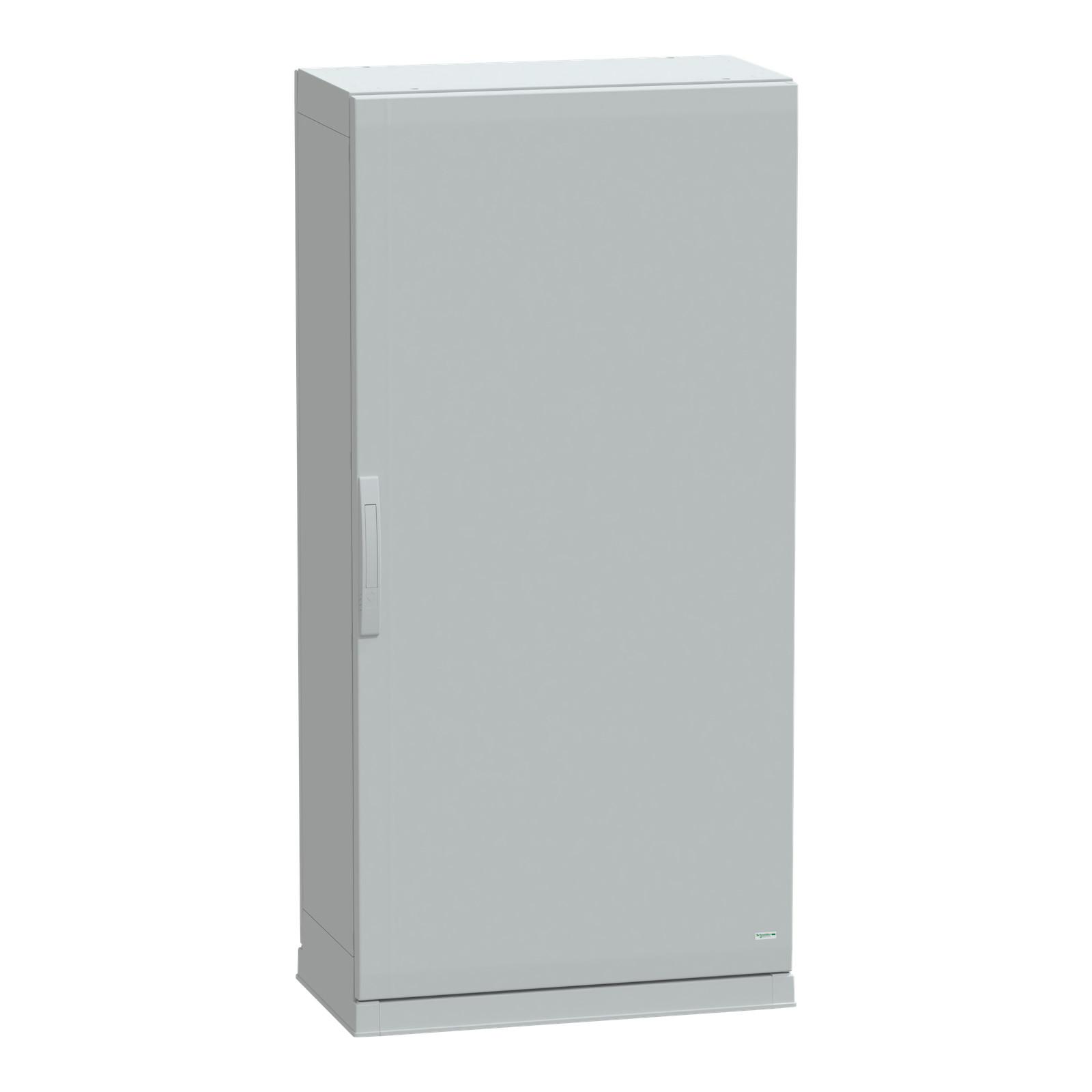 Floor standing polyester enclosure, Thalassa PLA, plain door, open bottom, 1500x750x420mm, IP54, IK10