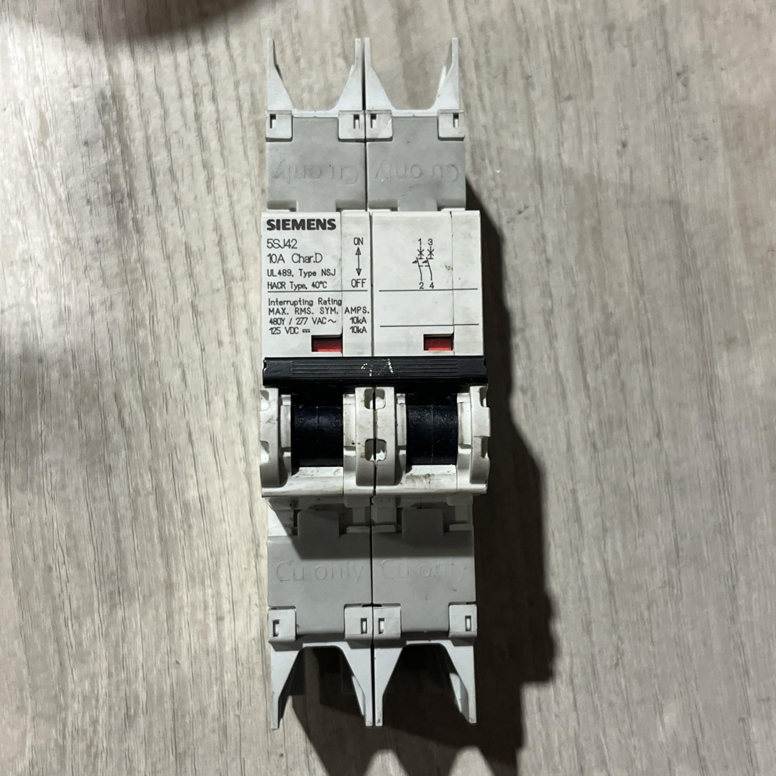 MCB 5SJ4 2P 480/277 10A 10K D-TRIP