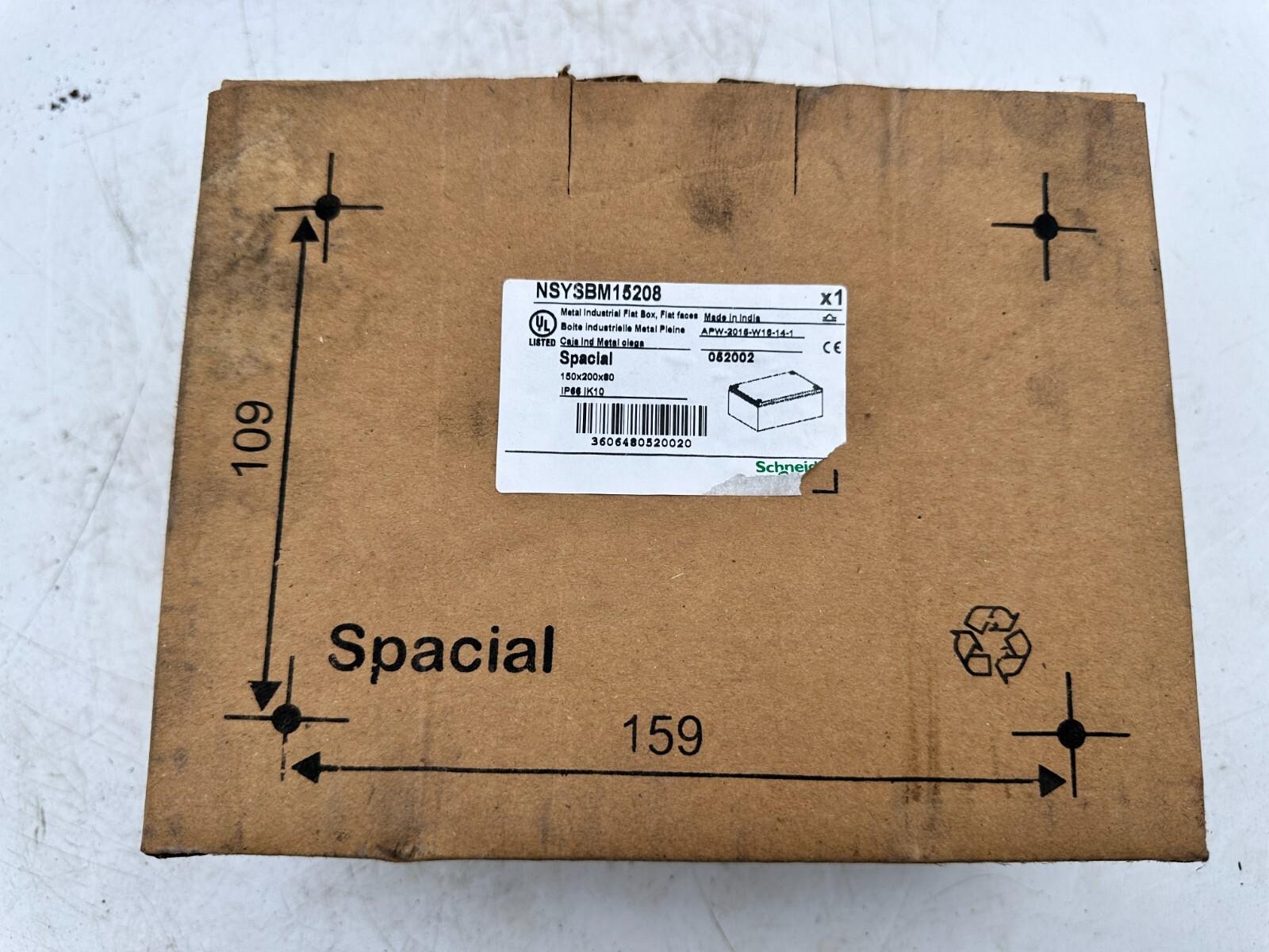 Metal industrial box plain door H150xW200xD80 IP66 IK10 RAL 7035