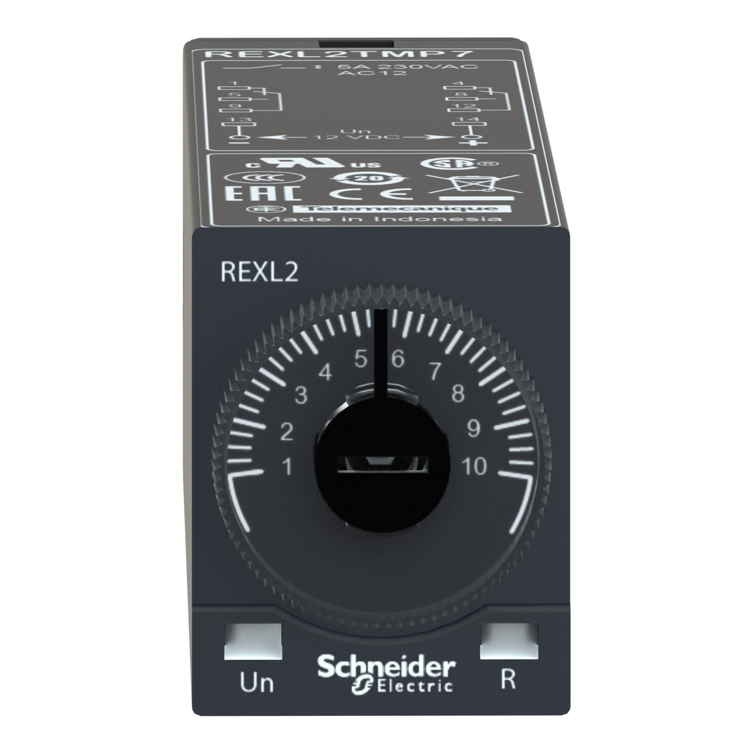single function relay, Harmony Timer Relays, 5A, 2CO, 0.1s..100h, on delay, 120V AC