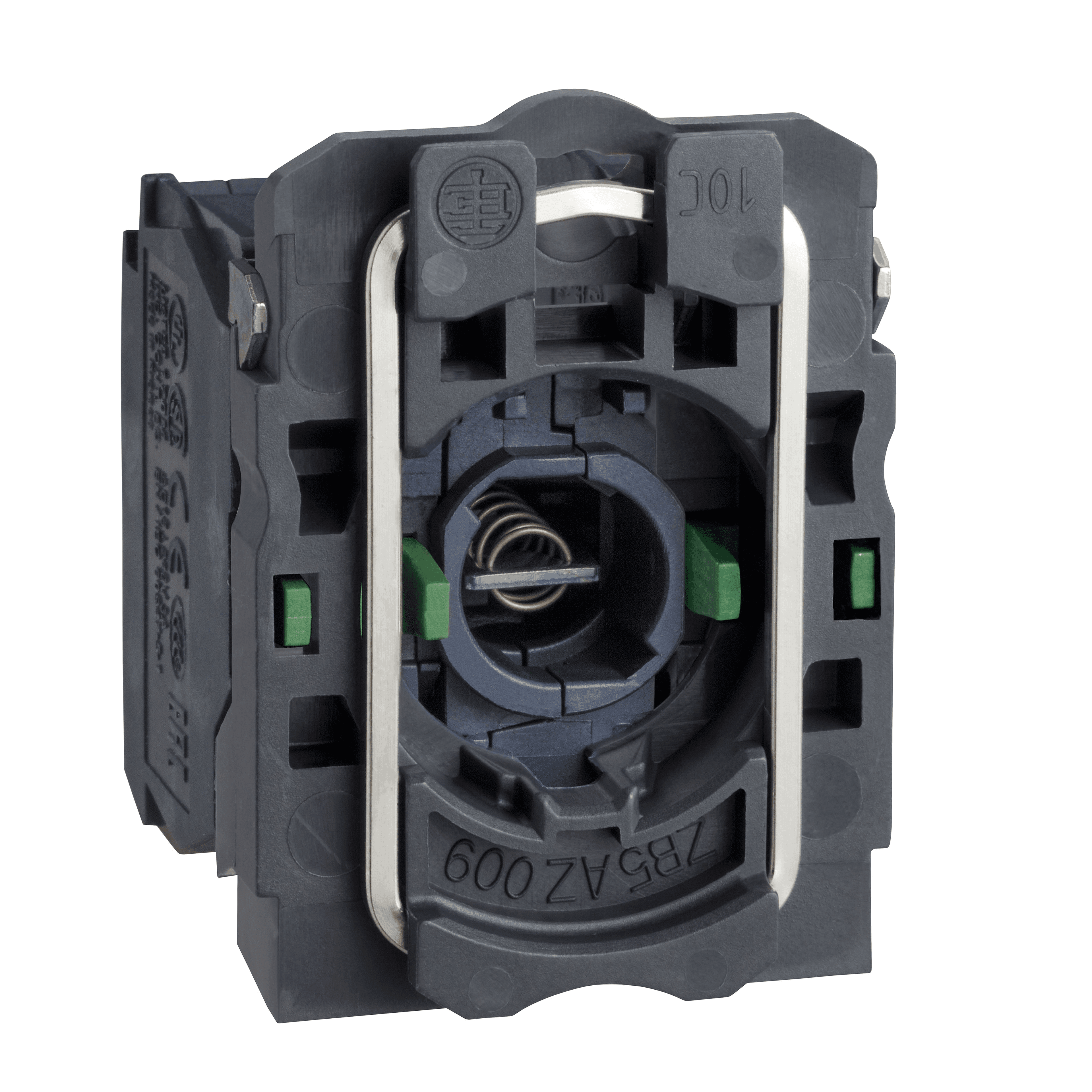 Complete body/contact assembly and light block, Harmony XB5, XB4, with body/fixing collar, BA9s bulb, 250V, 2NO