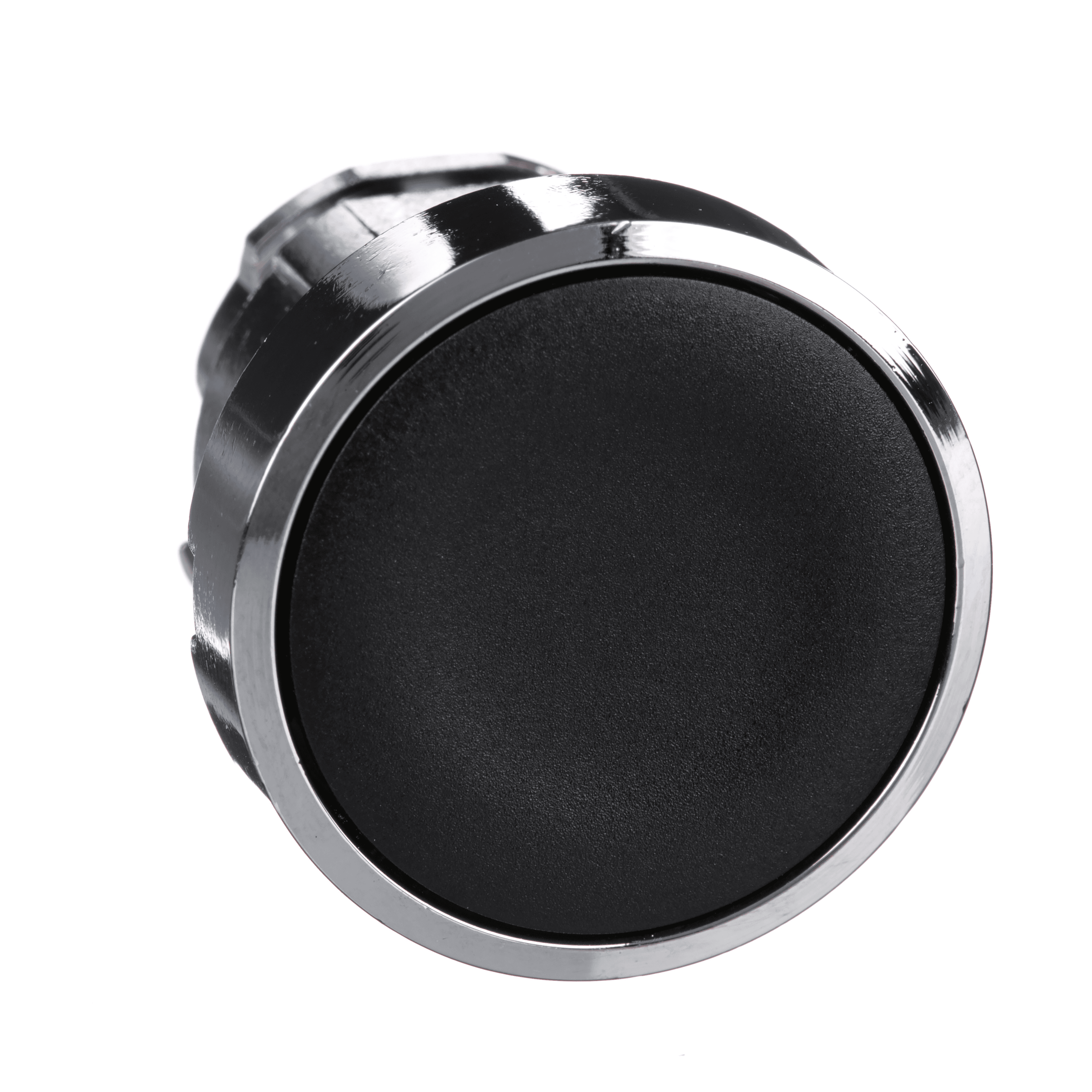 Head for non illuminated push button, Harmony XB4, metal, black flush, 22mm, spring return, unmarked, set of 100