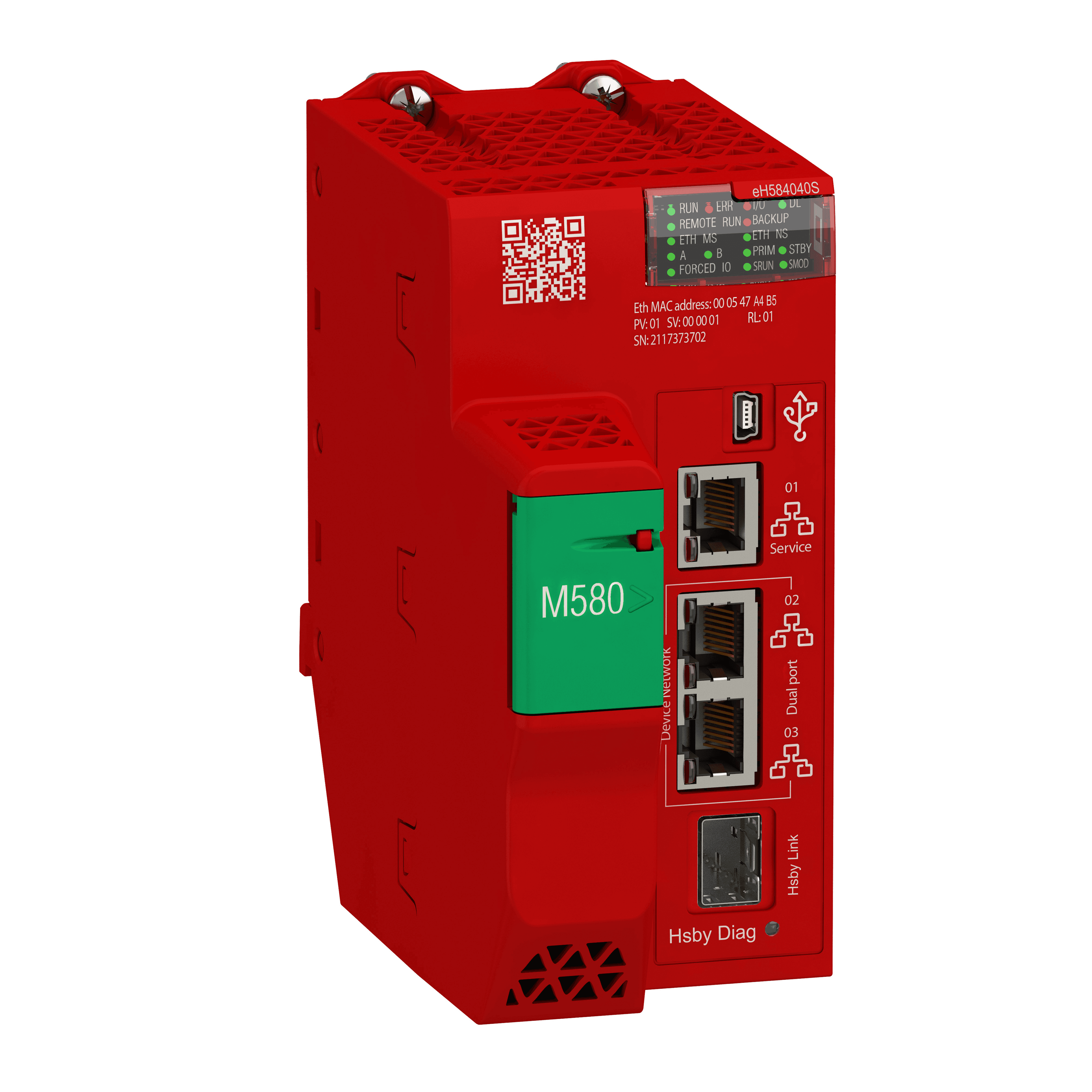 redundant safety processor, Modicon M580, 16MB, 61 Ethernet devices, 16 remote IO racks of X80 & Quantum IO