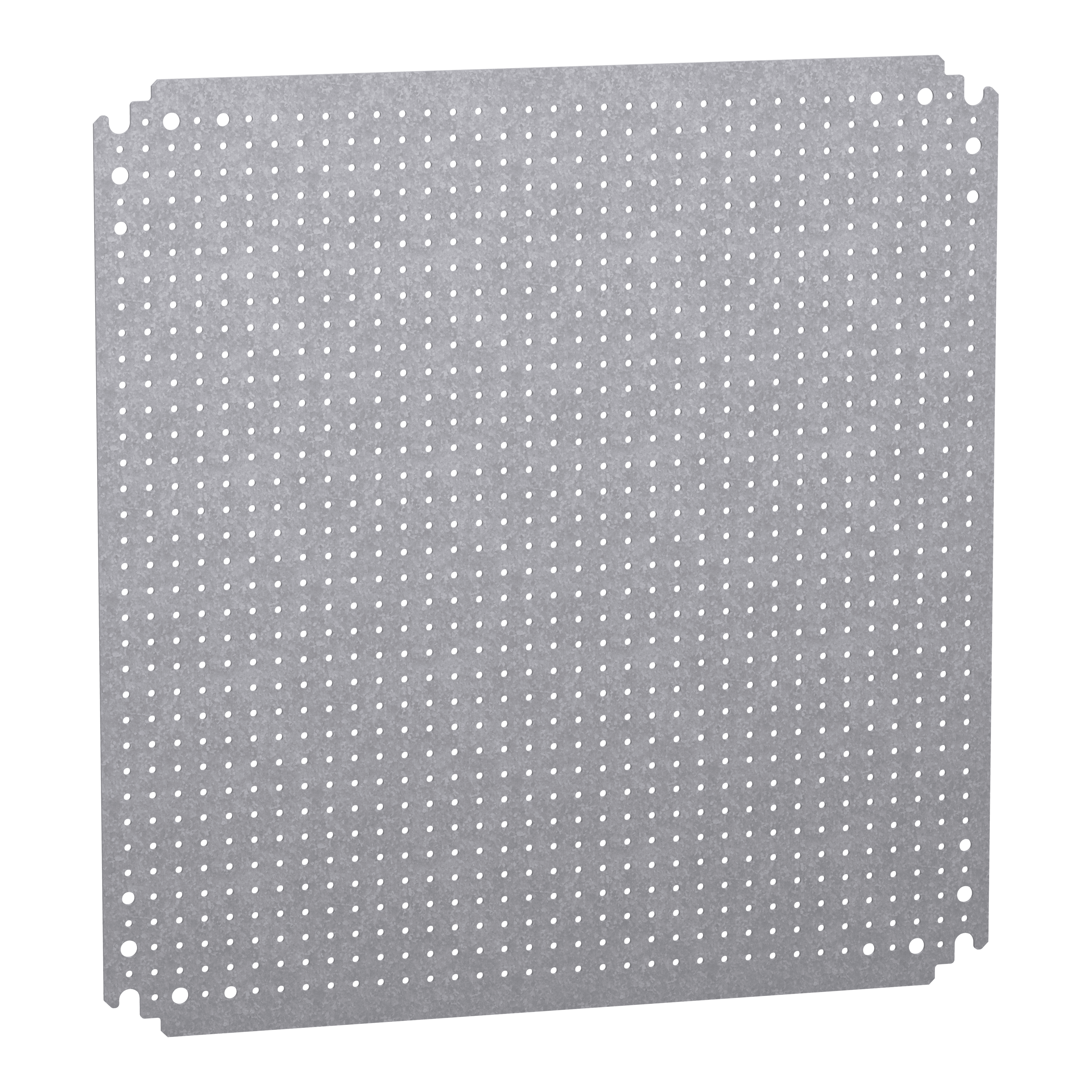 Microperforated mounting plate H500xW500 w/holes diam 3,6mm on 12,5mm pitch