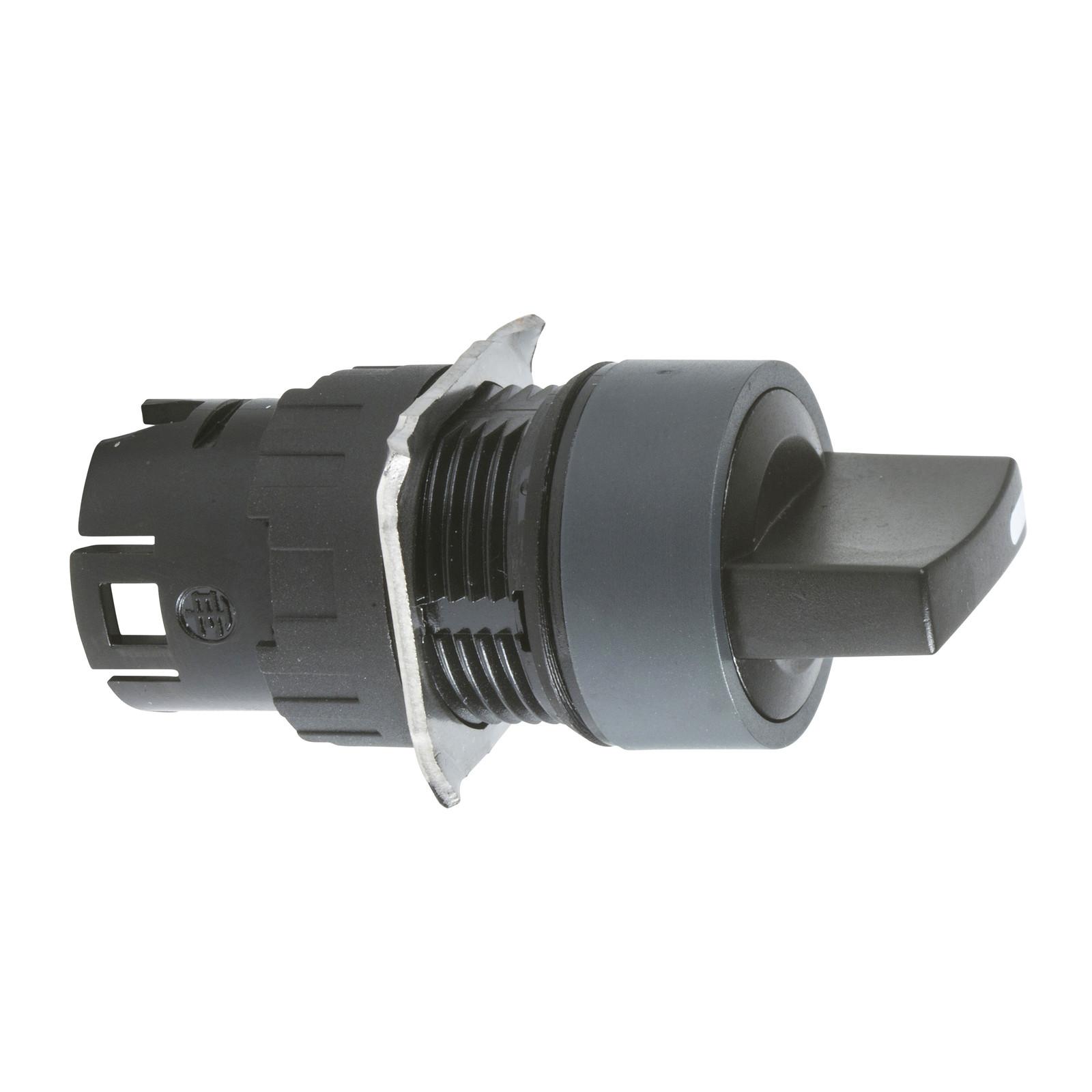 Head for selector switch, Harmony XB6, black 16mm 2 positions 60degrees stay put