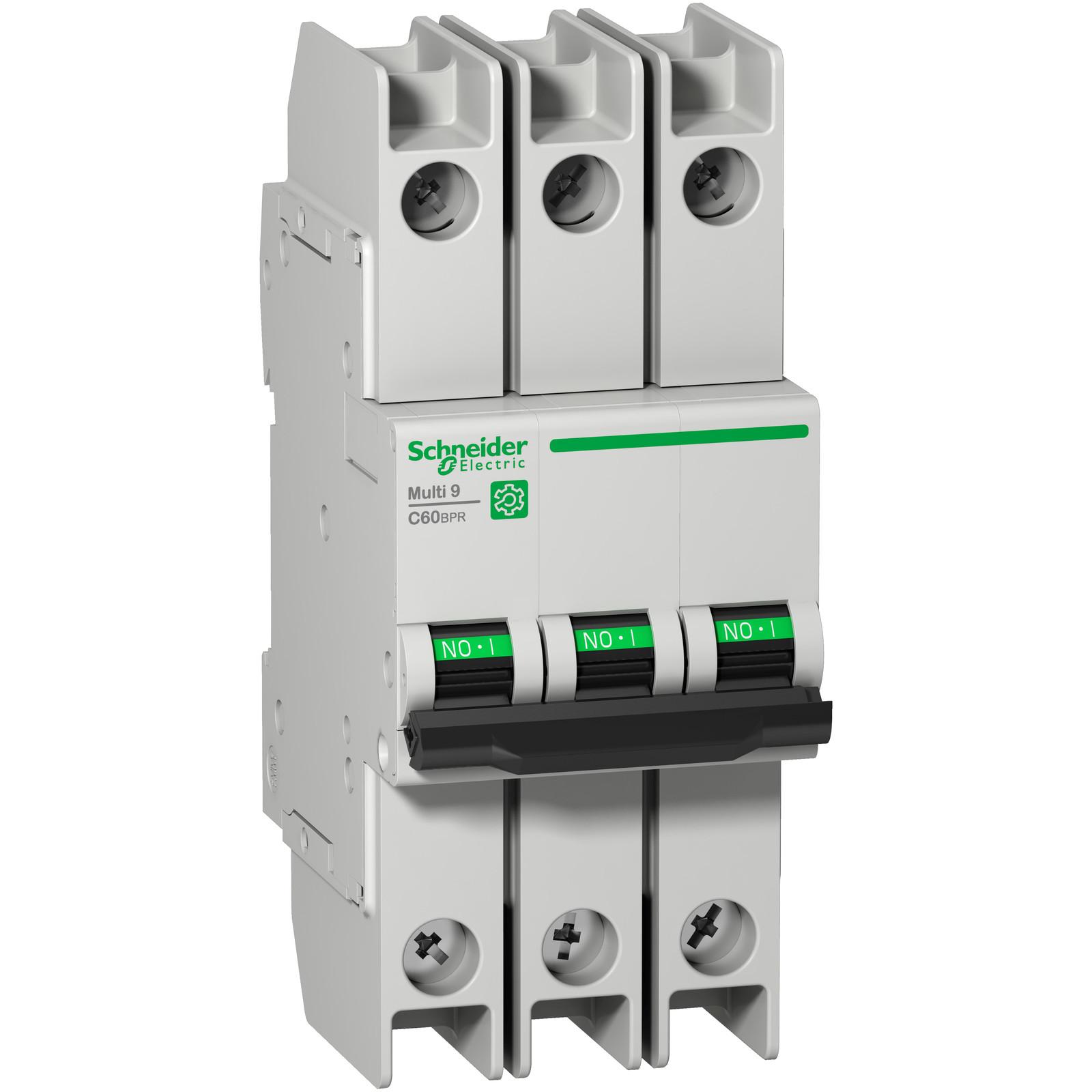 Miniature circuit breaker (MCB), Multi9 C60BPR, 3P, 10A, C curve, 10kA (UL489), 10kA (IEC/EN 60947-2)