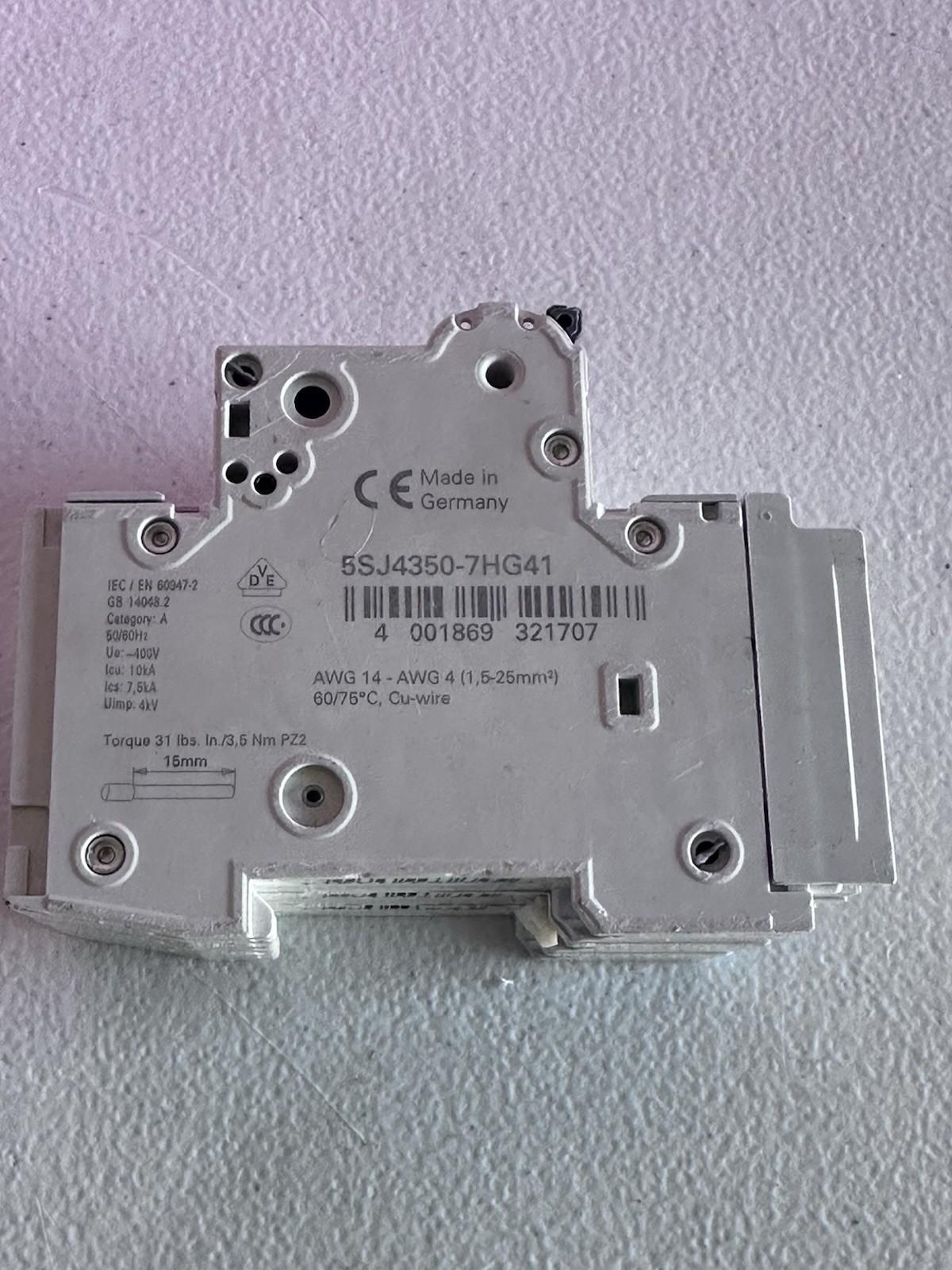 MCB 5SJ4 3P 240V 50A 10K C-TRIP