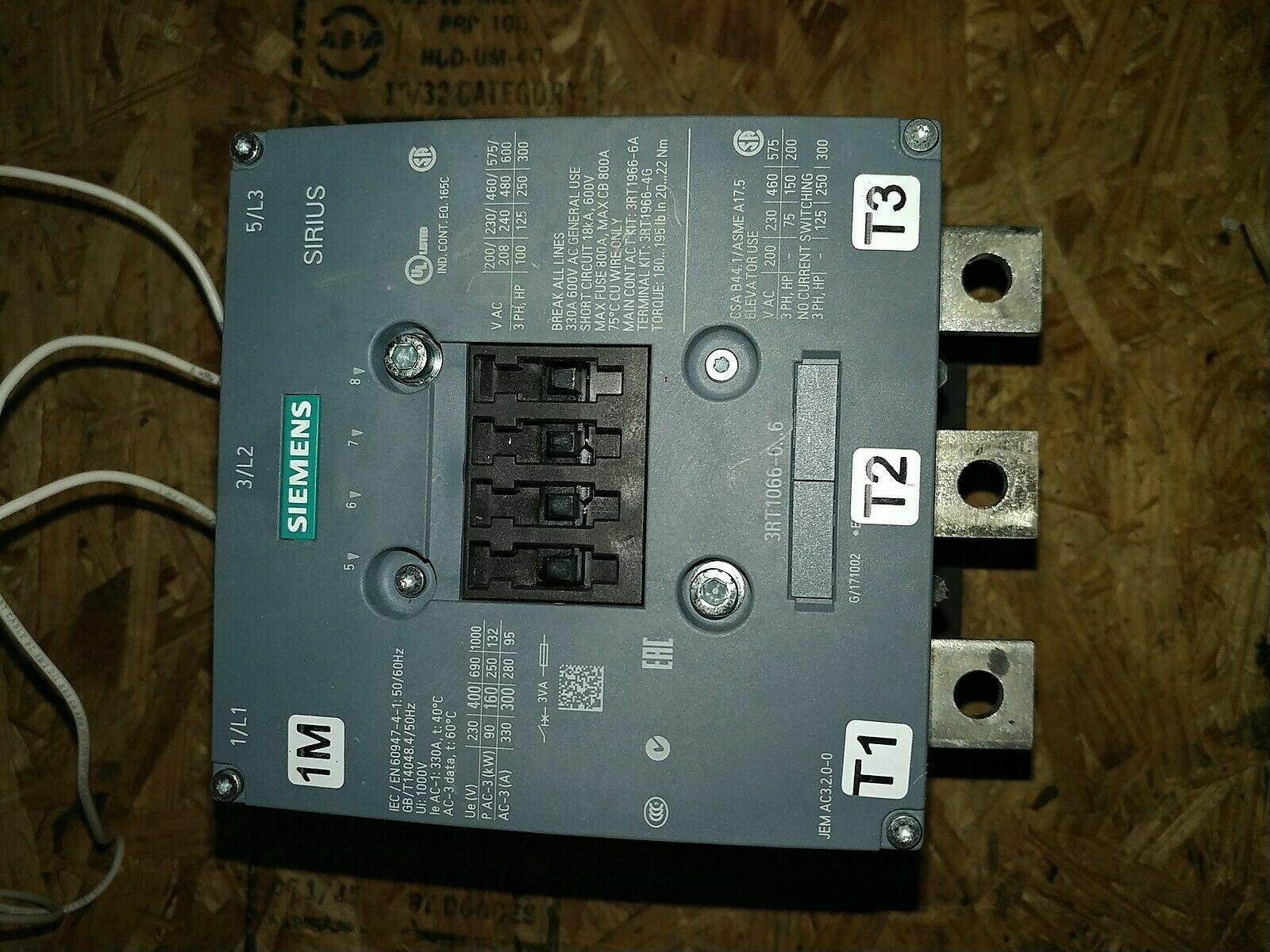 CONTACTOR S10 300A 200-220VUC 3P BAR