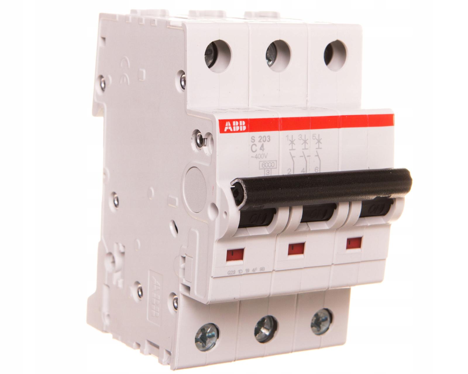 S203-C4 Miniature Circuit Breaker - 3P - C - 4 A