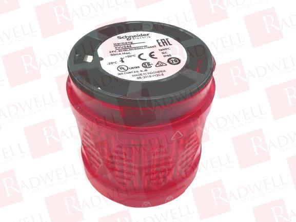 Modular tower light, Harmony XVU, illuminated LED units, red, 60mm, blinking, IP65, 24V AC DC