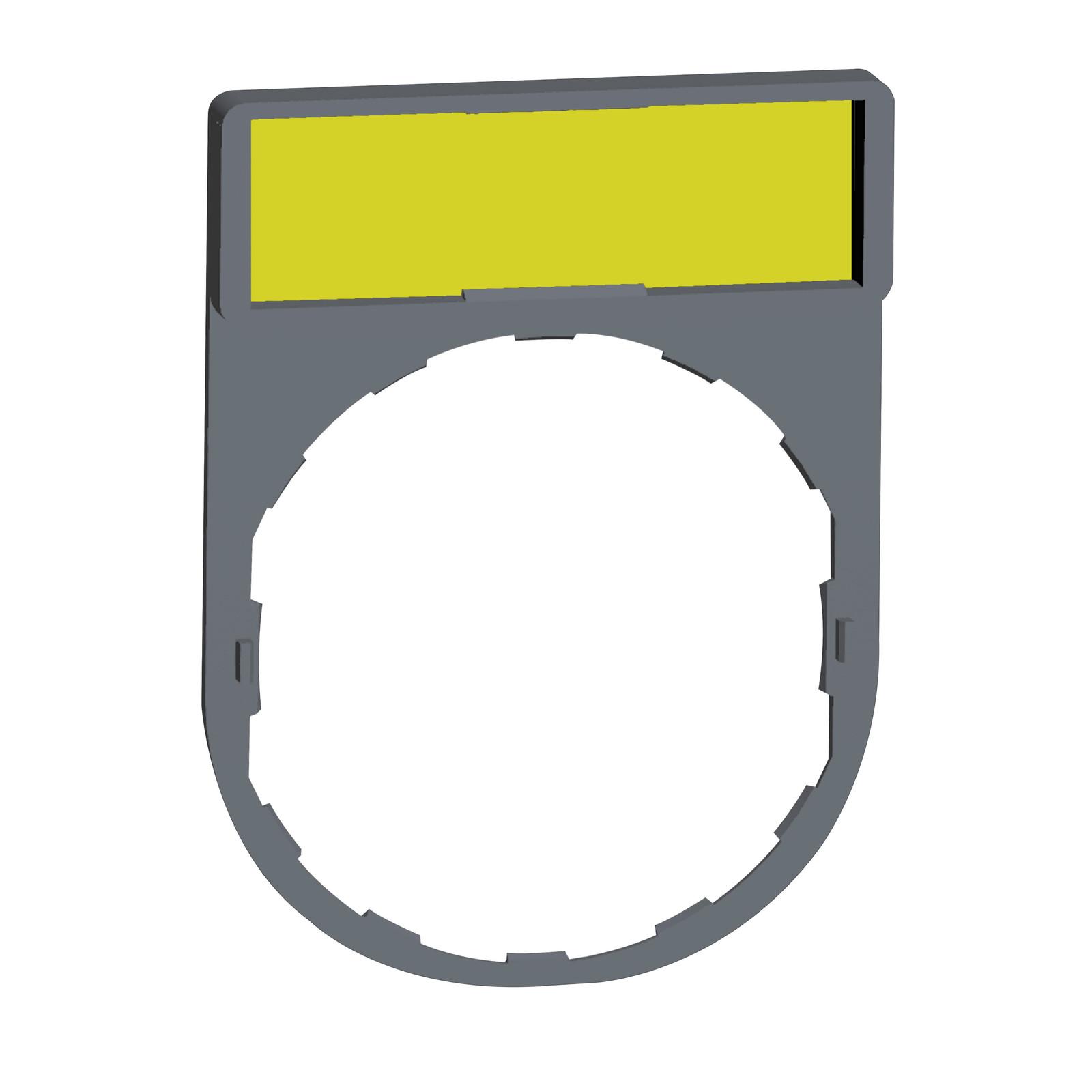 Legend holder, Harmony XB5, 30 x 40mm, grey bezel, 8 x 27mm white blank legend, unmarked